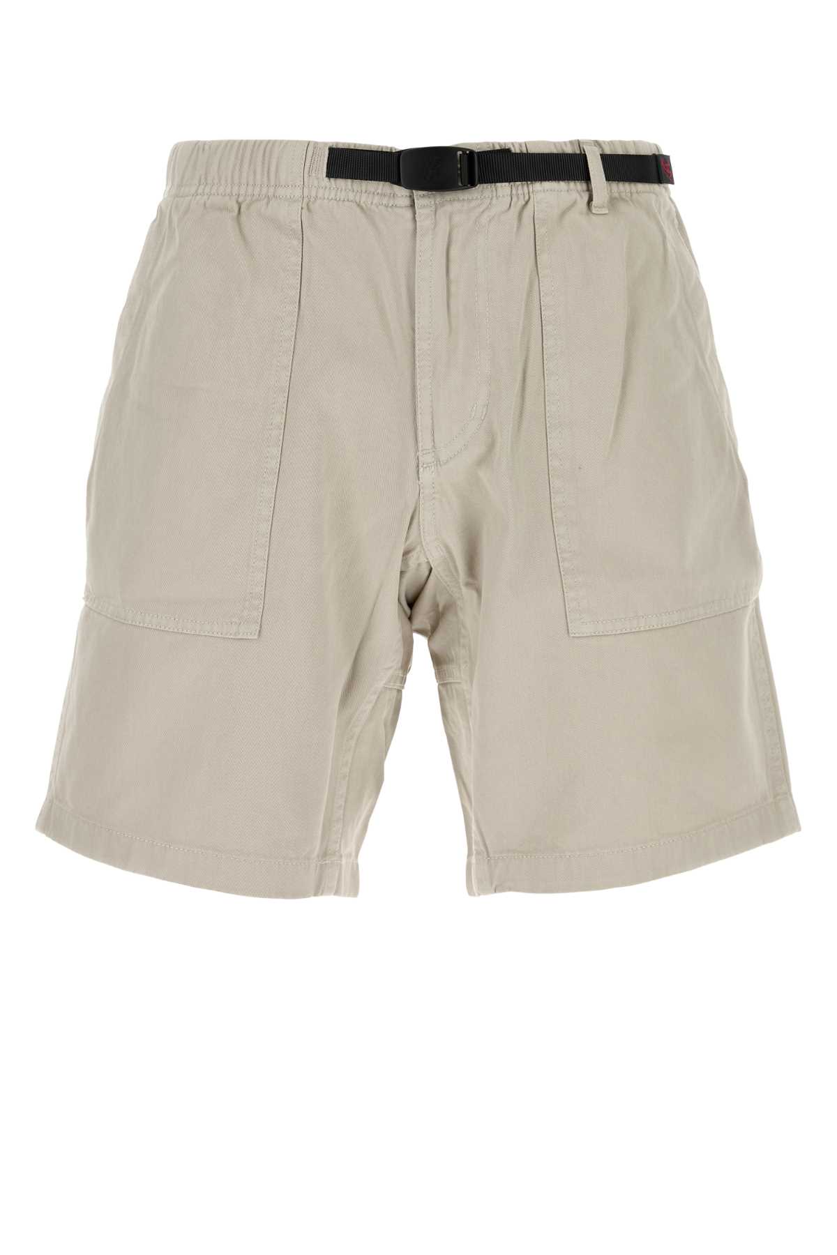 Dove Grey Cotton Ridge Bermuda Shorts