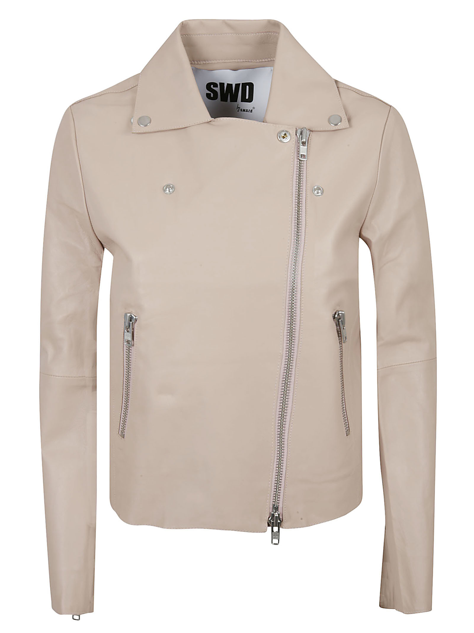 S. W.O. R.D 6.6.44 Classic Zipped Leather Jacket