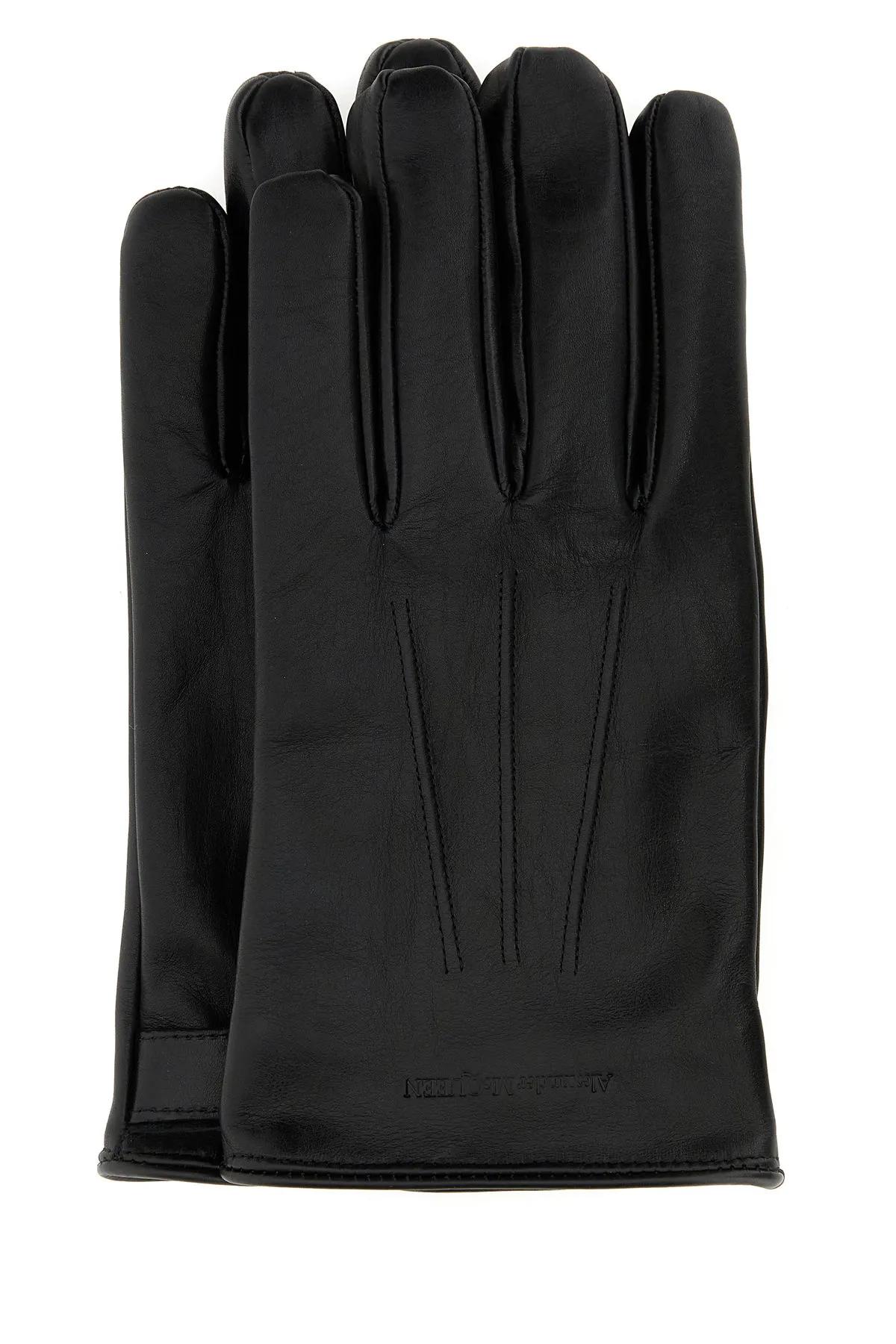 Black Leather Gloves