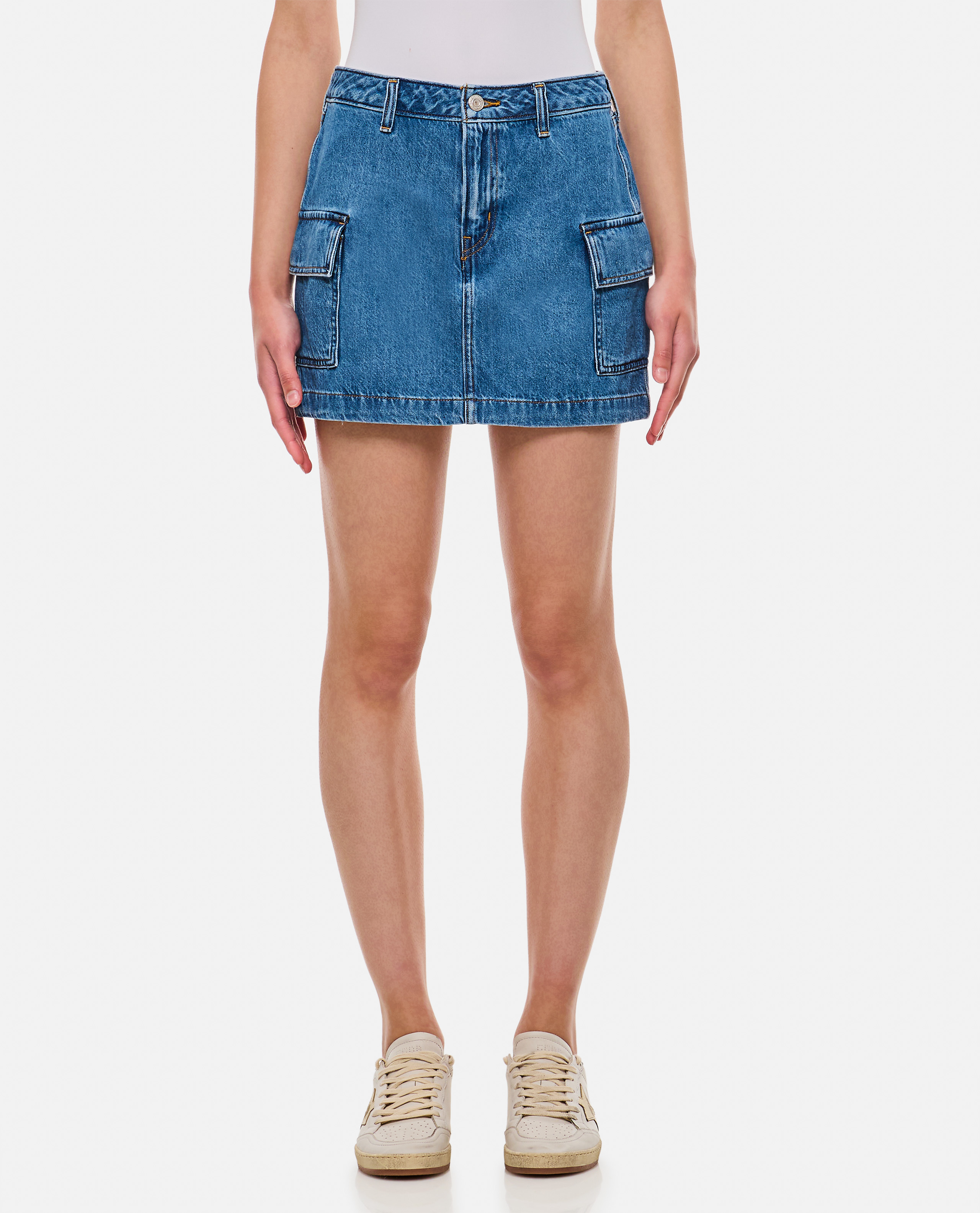 Cargo Mini Denim Skirt