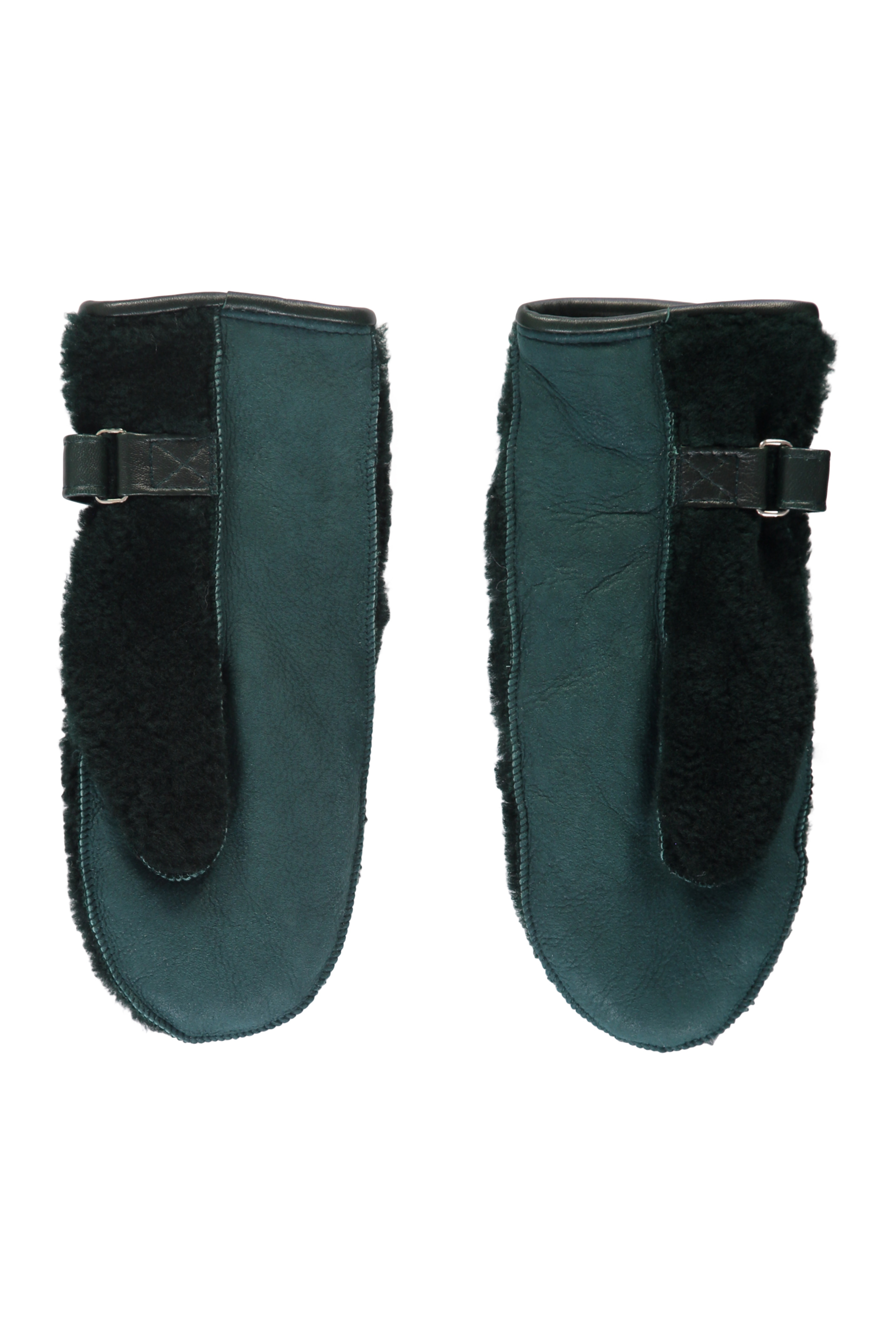 Parajumpers Fluffy Shearling Gloves In Green
