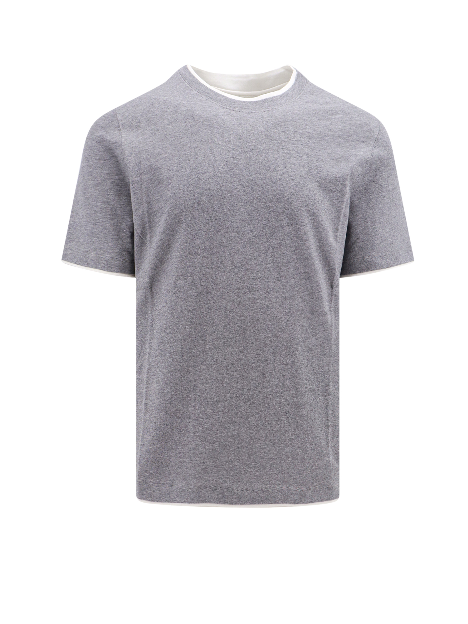 Contrasting Edges Grey T-shirt