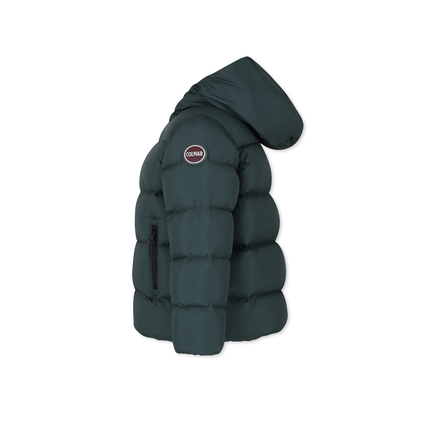 Colmar Green Down Jacket For Boy With Logo In Bottle