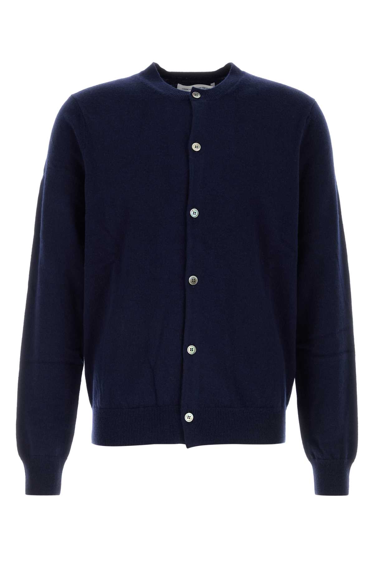 Navy Blue Wool Cardigan