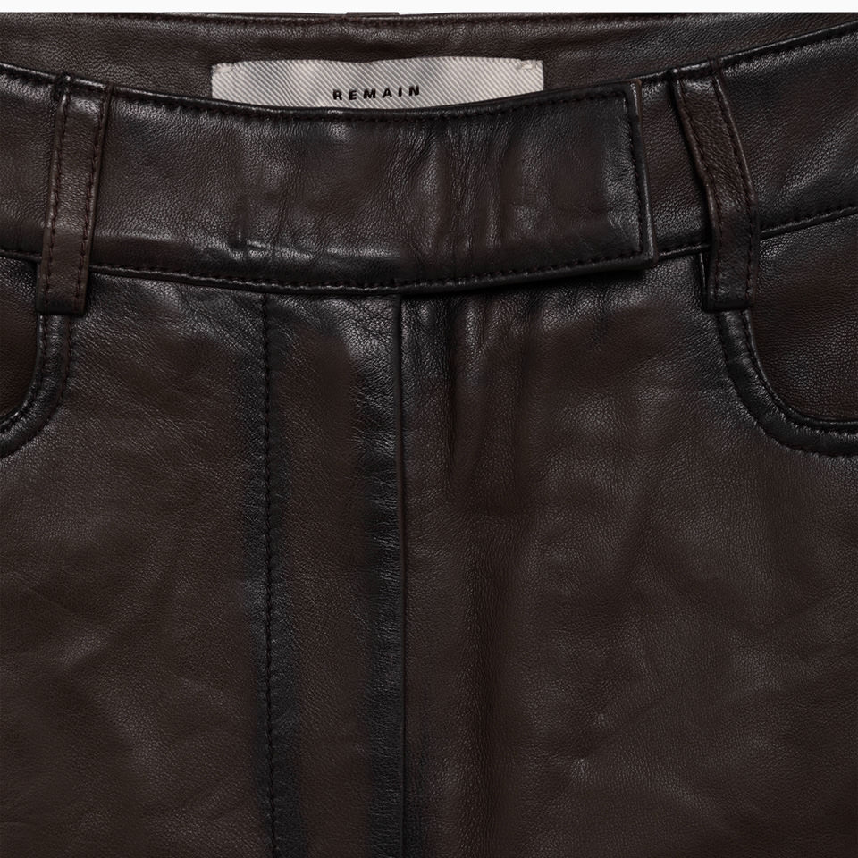 Shop Remain Birger Christensen Remain Straight Pants In Brown