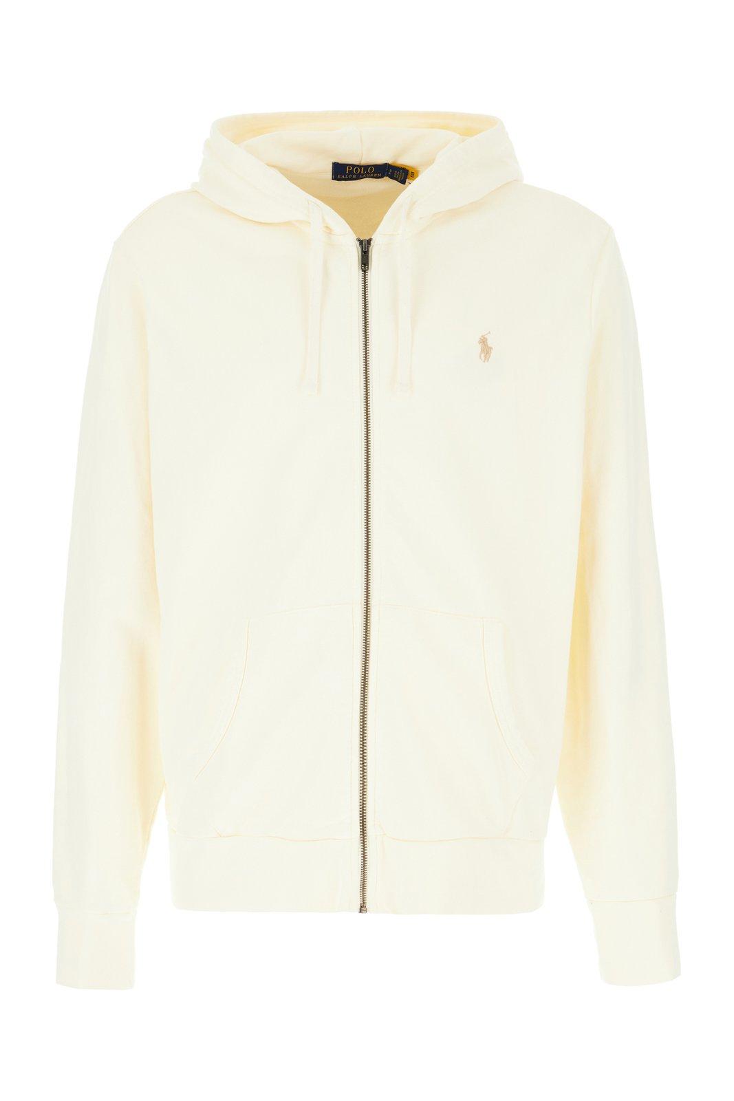 Pony Embroidered Zip-up Hoodie