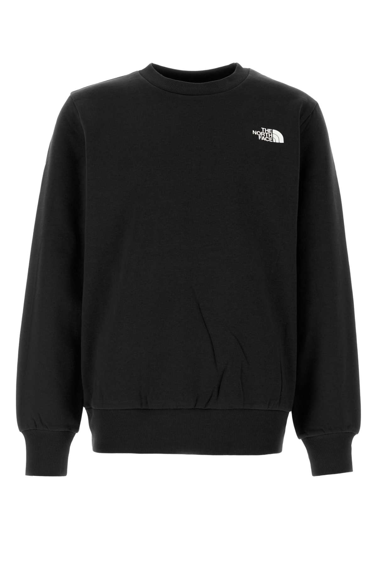 Black Cotton Blend Sweatshirt