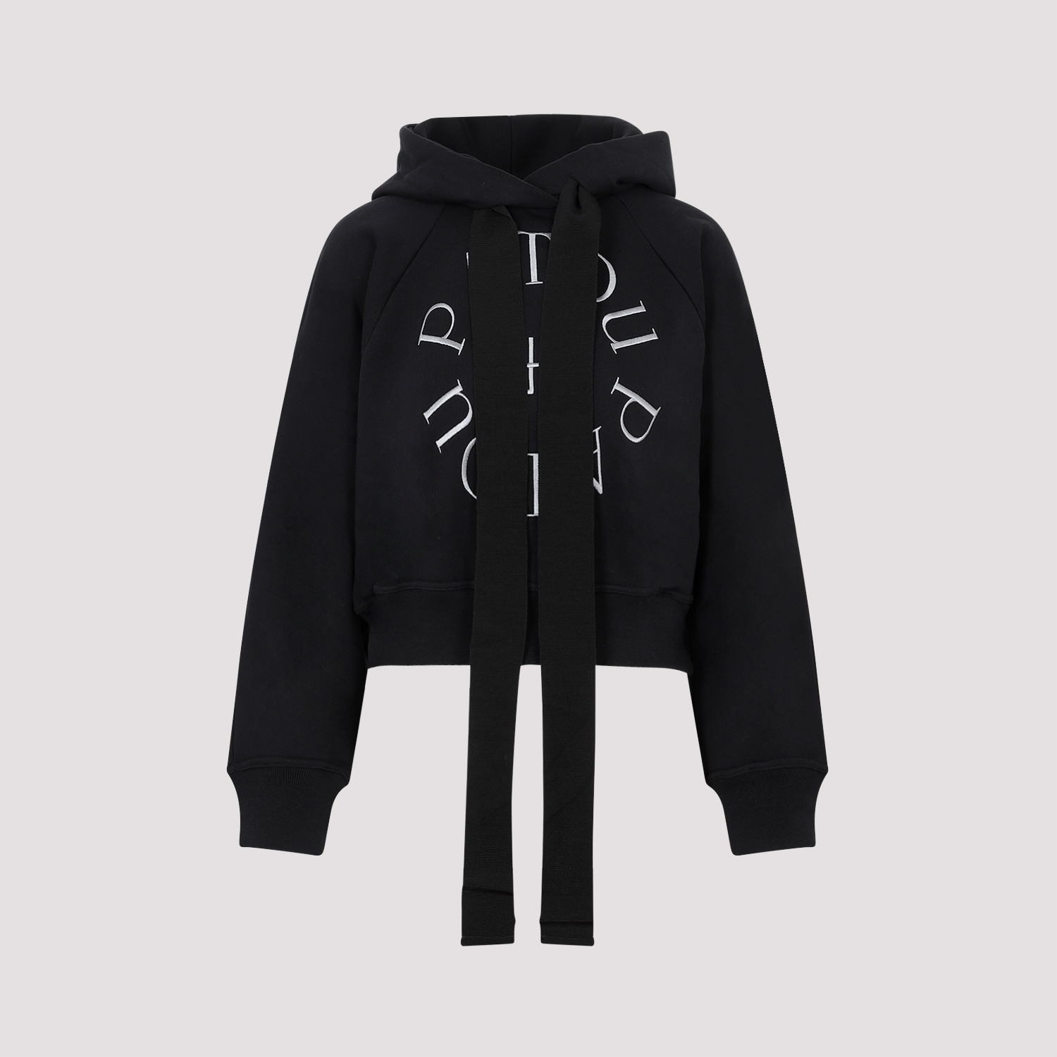 Cropped Medallion Logo Hoodie