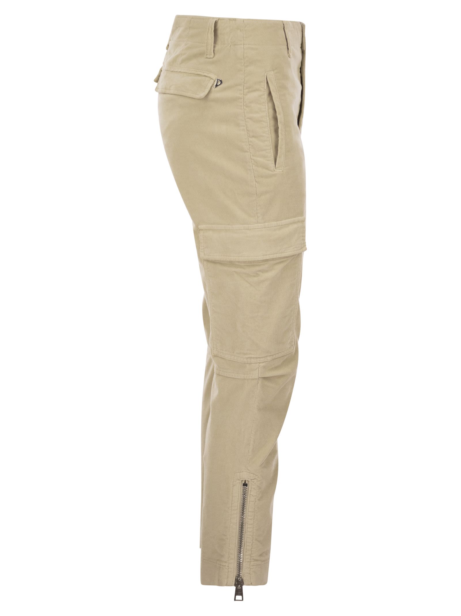 Dondup Velvet Cargo Pants - Eve In Ivory