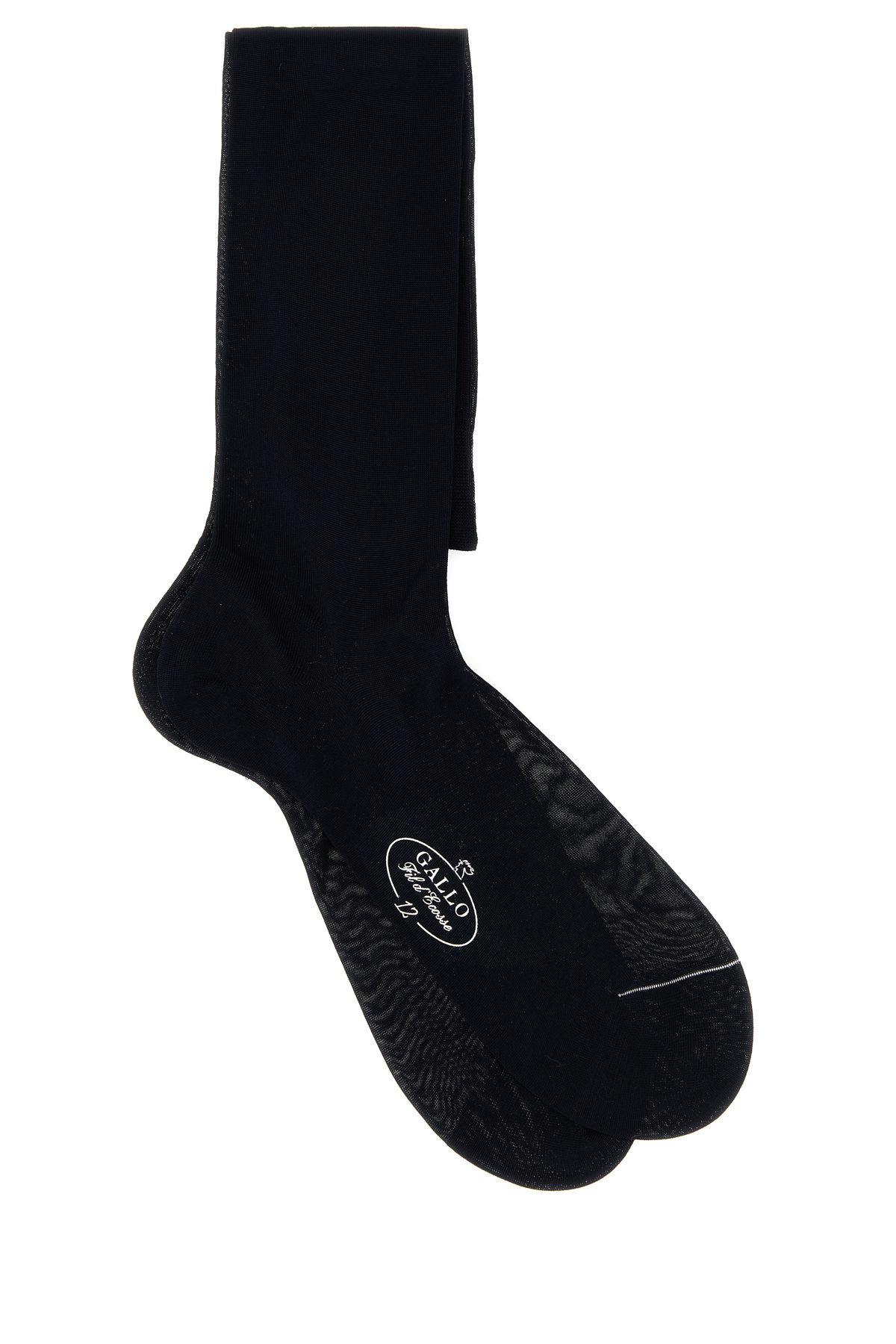 Midnight Blue Cotton Socks Gallo