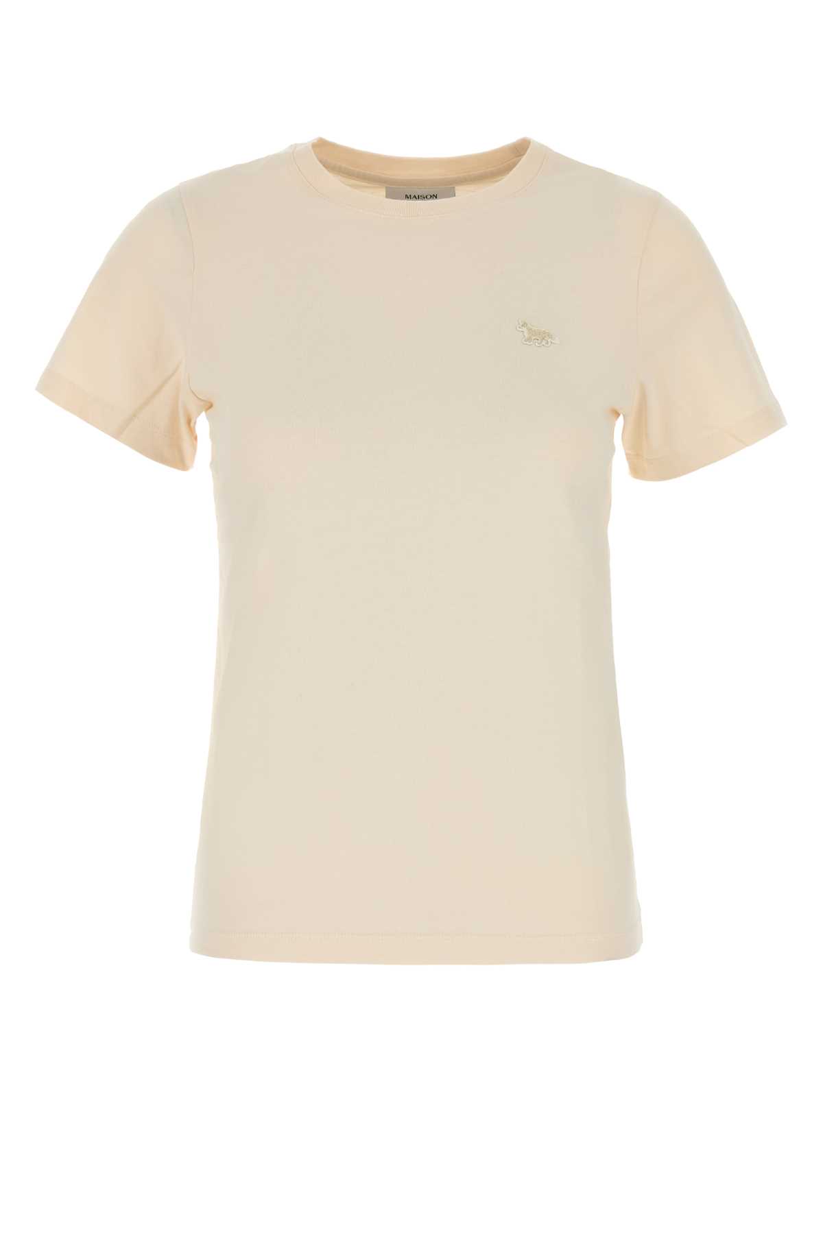 Maison Kitsuné Cream Cotton T-shirt