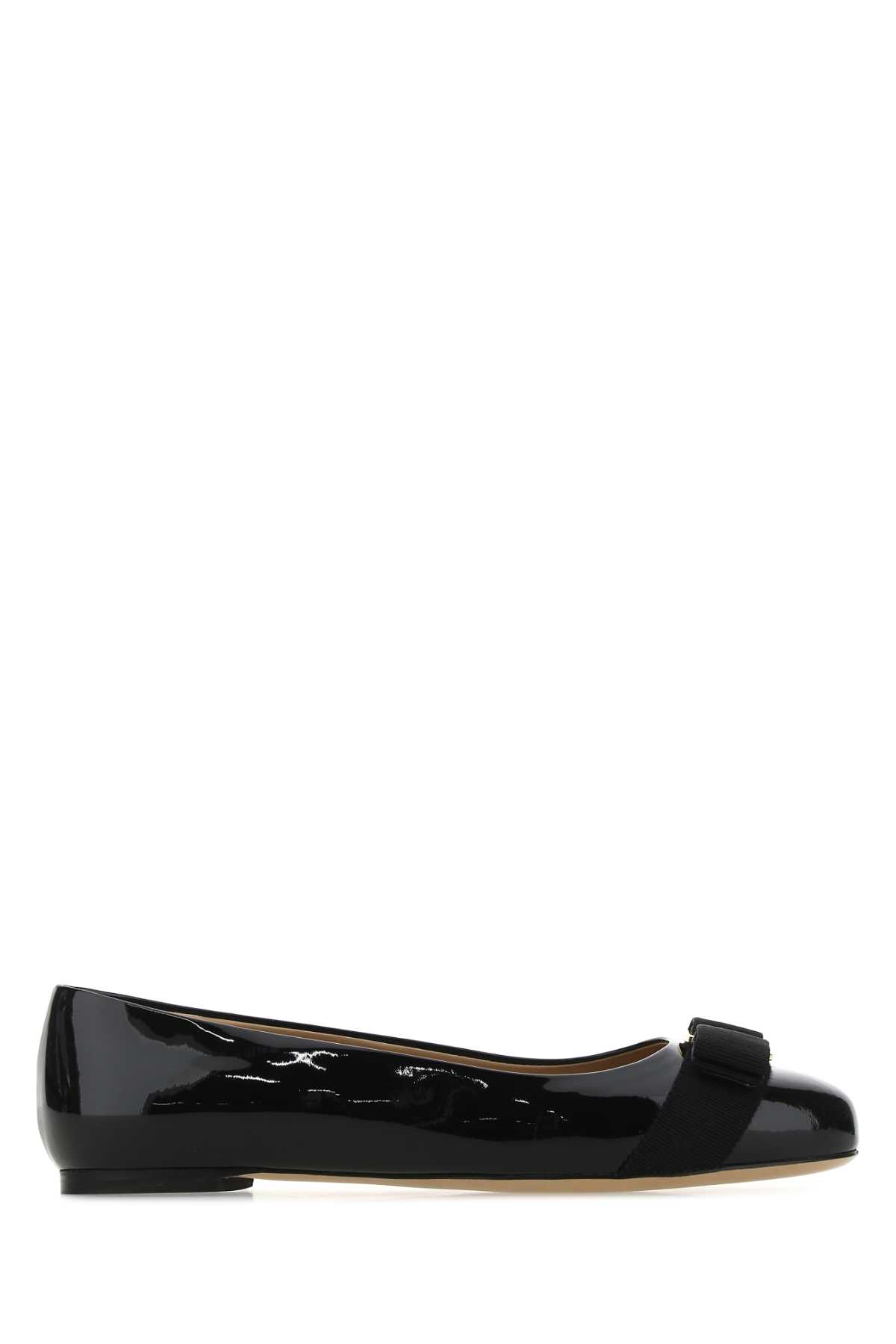 Black Leather Varina Ballerinas