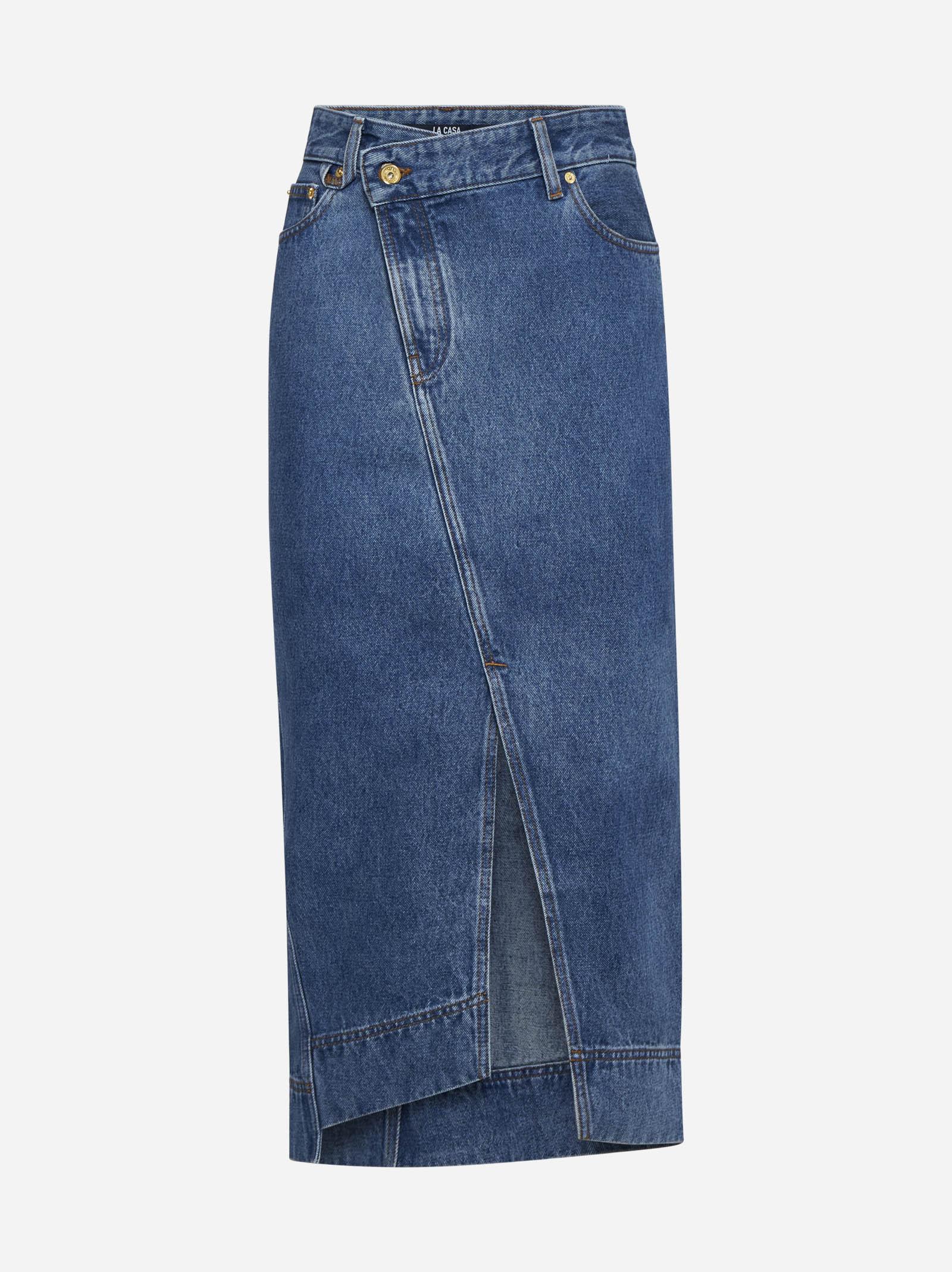 La Jupe De-nimes Denim Midi Skirt