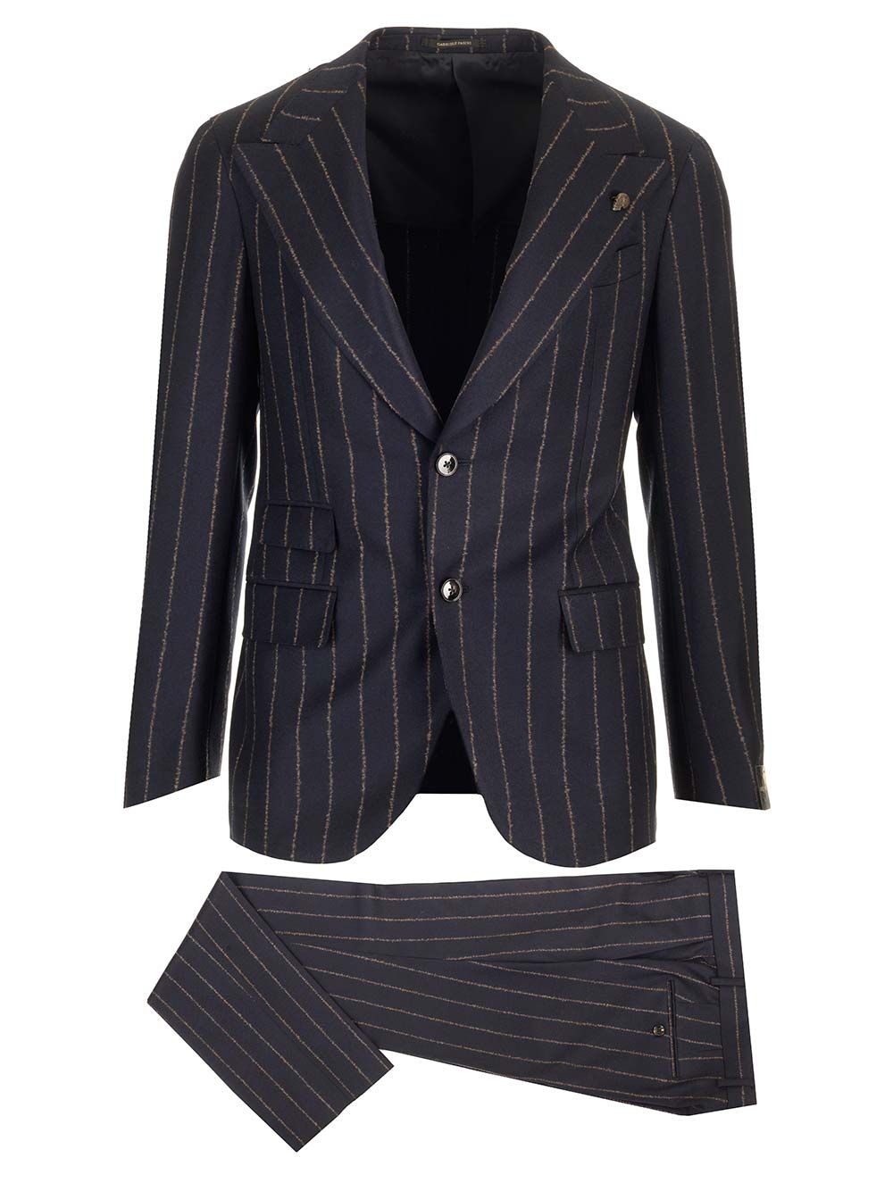 Blue Wool Pinstripe Suit