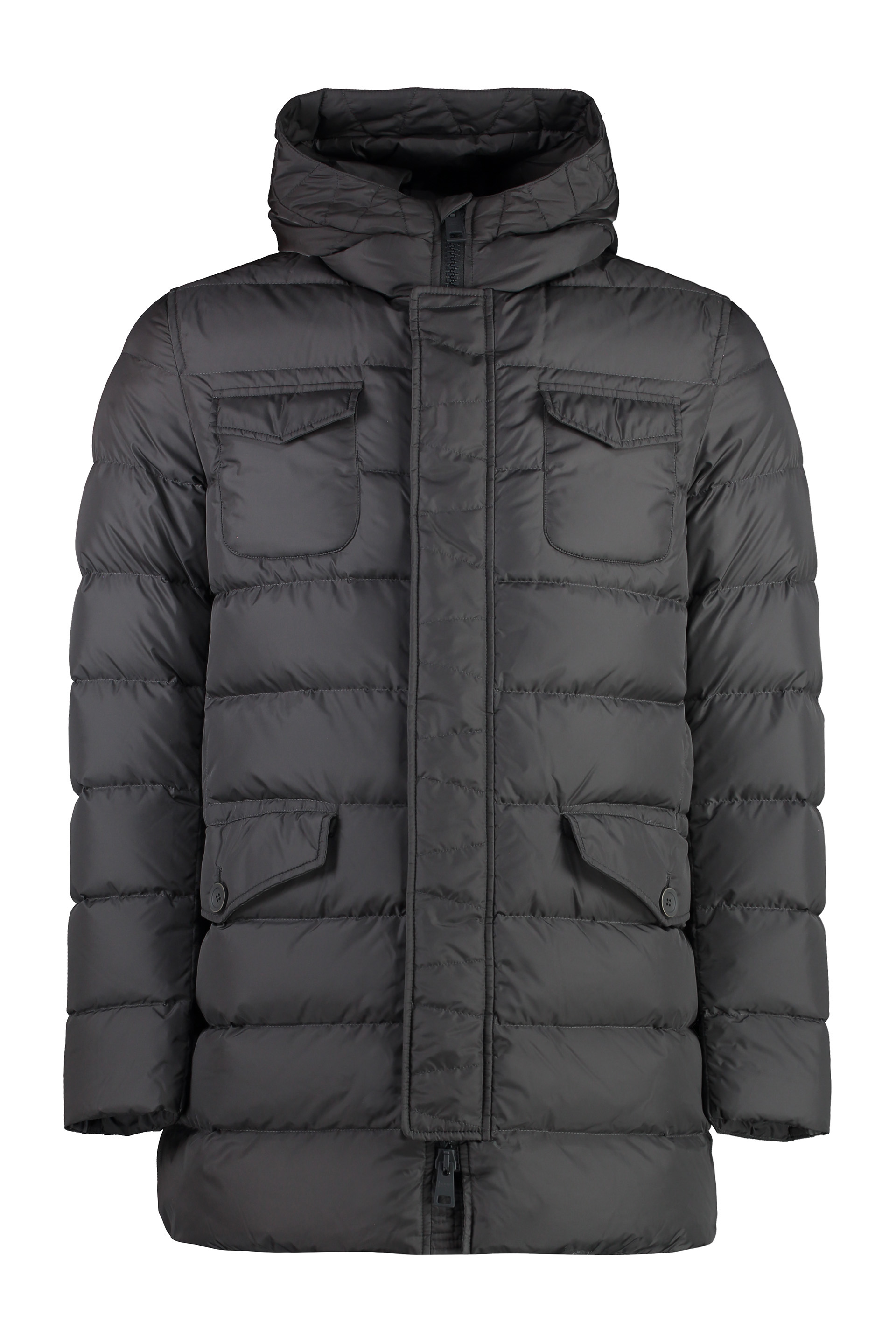 Hooded Nylon Down Jacket