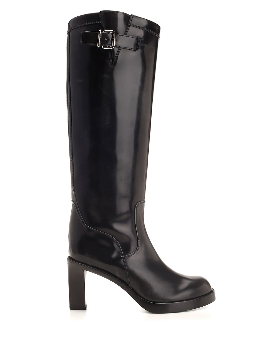 Biker Boot With Square Heel