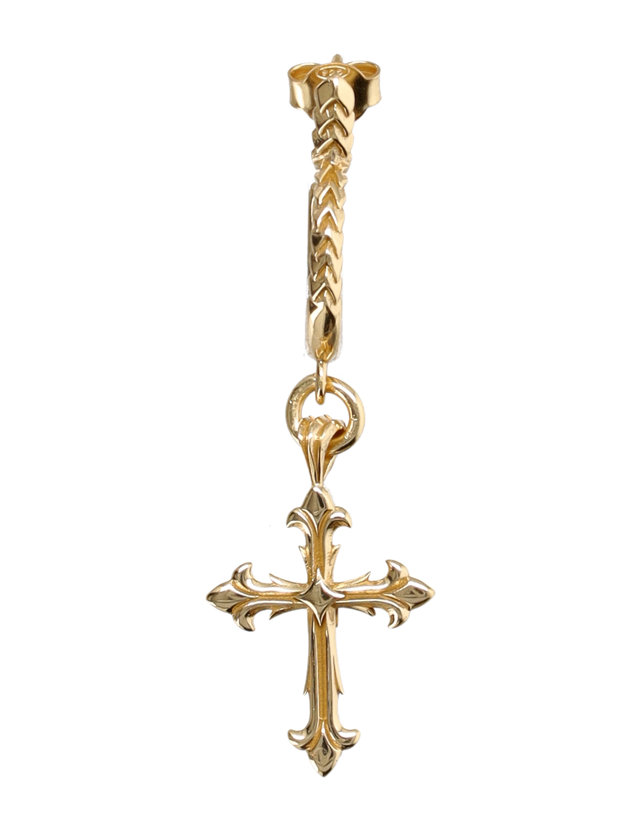 Earring Cross Gold