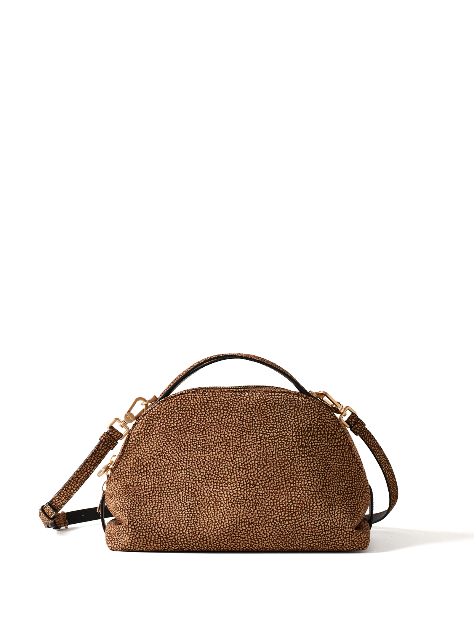 Small Bauletto Bag In Op Suede With Shoulder Strap