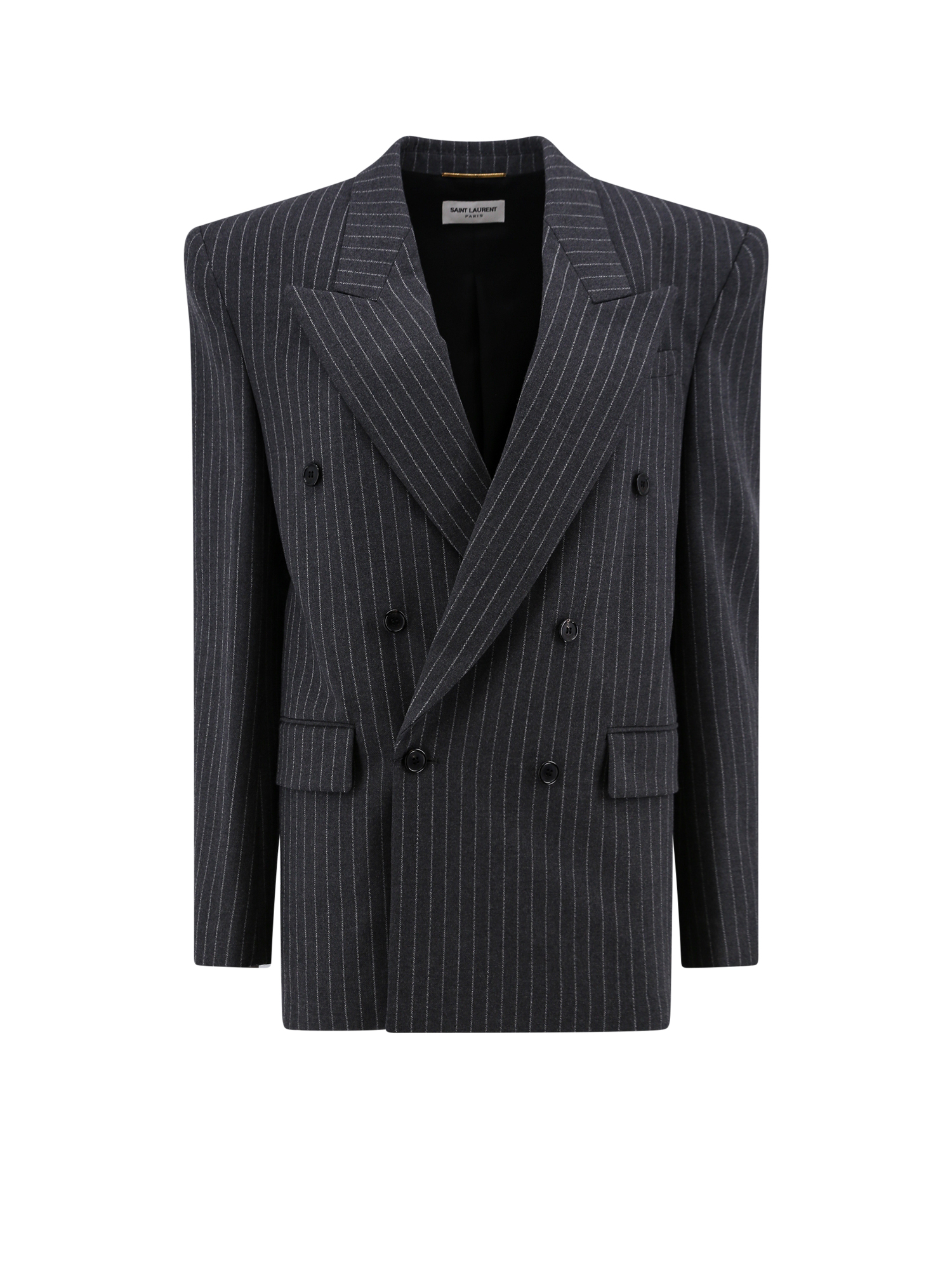 Double-breasted Pinstripe Wool Blazer