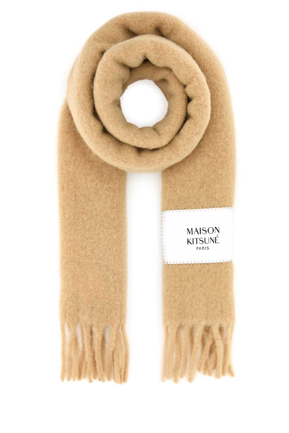 Maison Kitsuné Beige Alpaca Blend Scarf