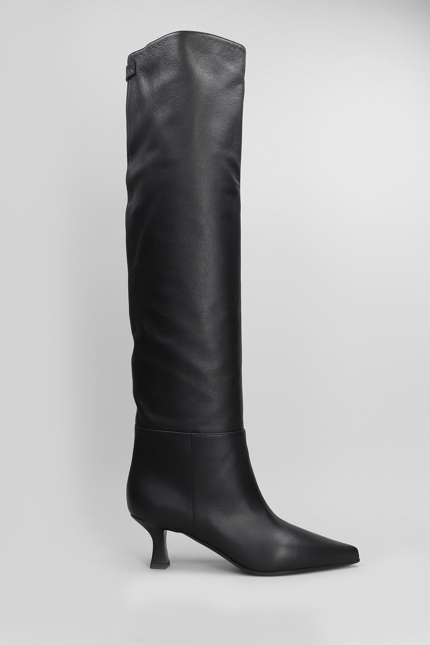 Bea 055 High Heels Boots In Black Leather