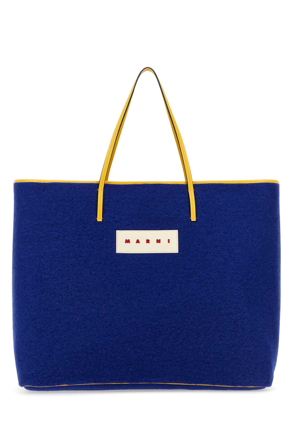 Blue Felt Medium Janus Shopping Bag