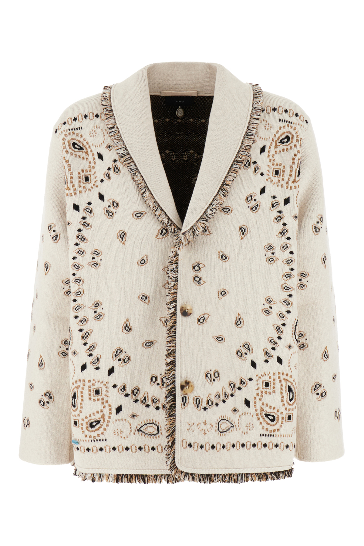 Embroidered Jacquard Bandana Cardigan