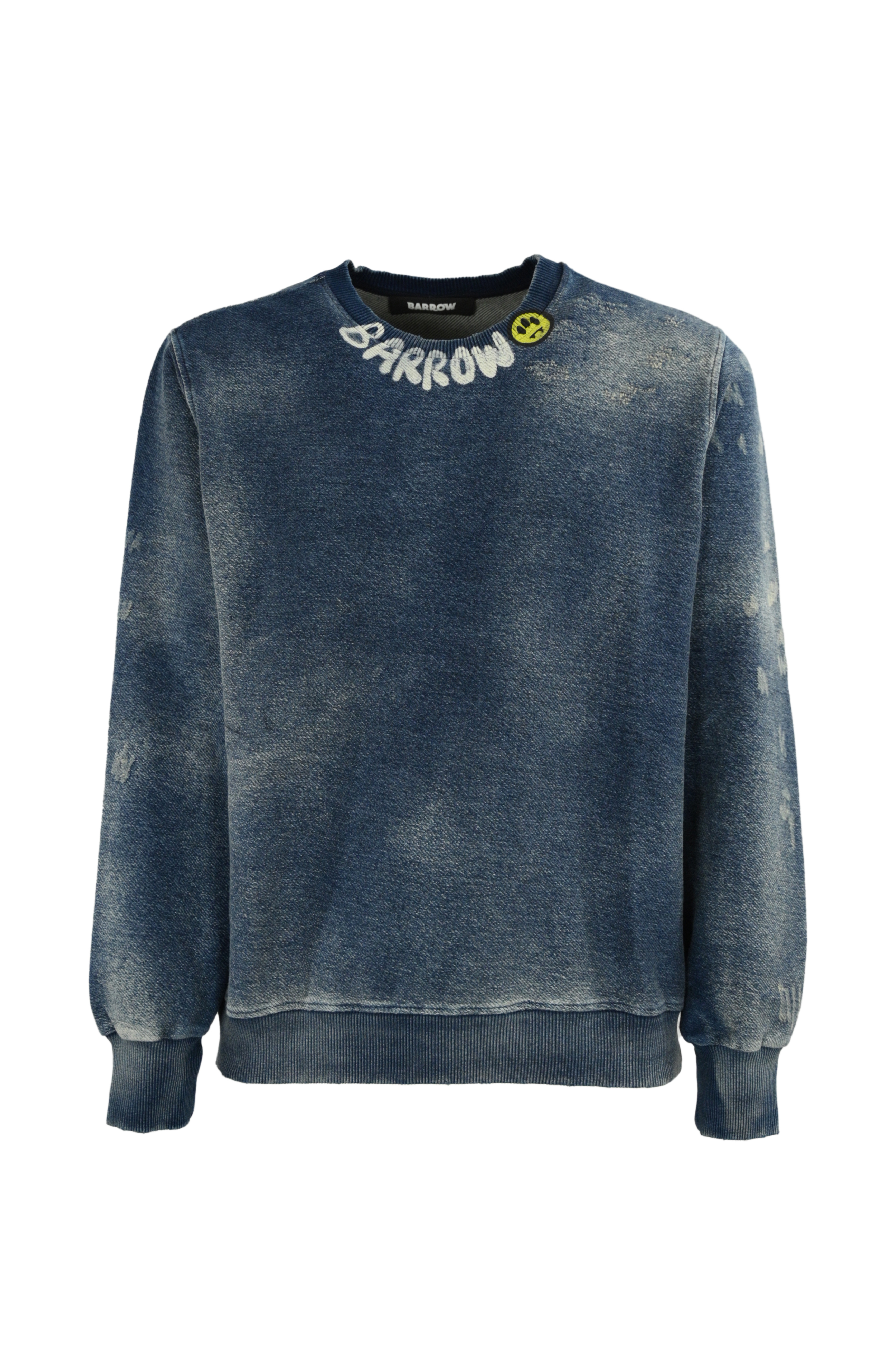 Used Effect Cotton Sweatshirt