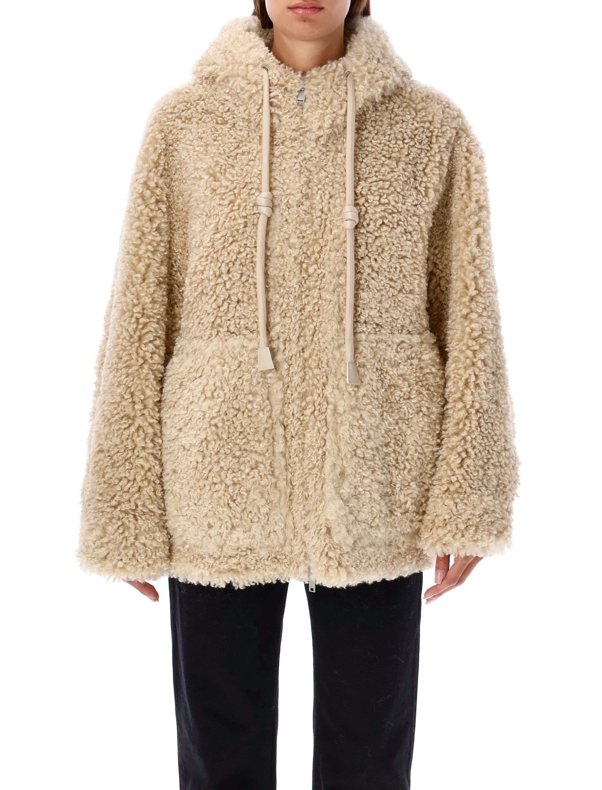 Hooded Eco Fur Jacket