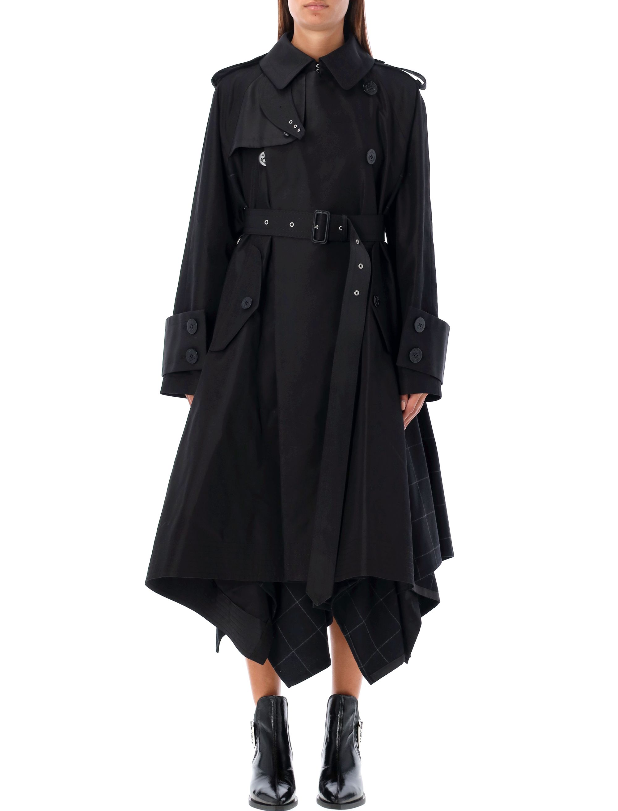 Paneled Trench Coat