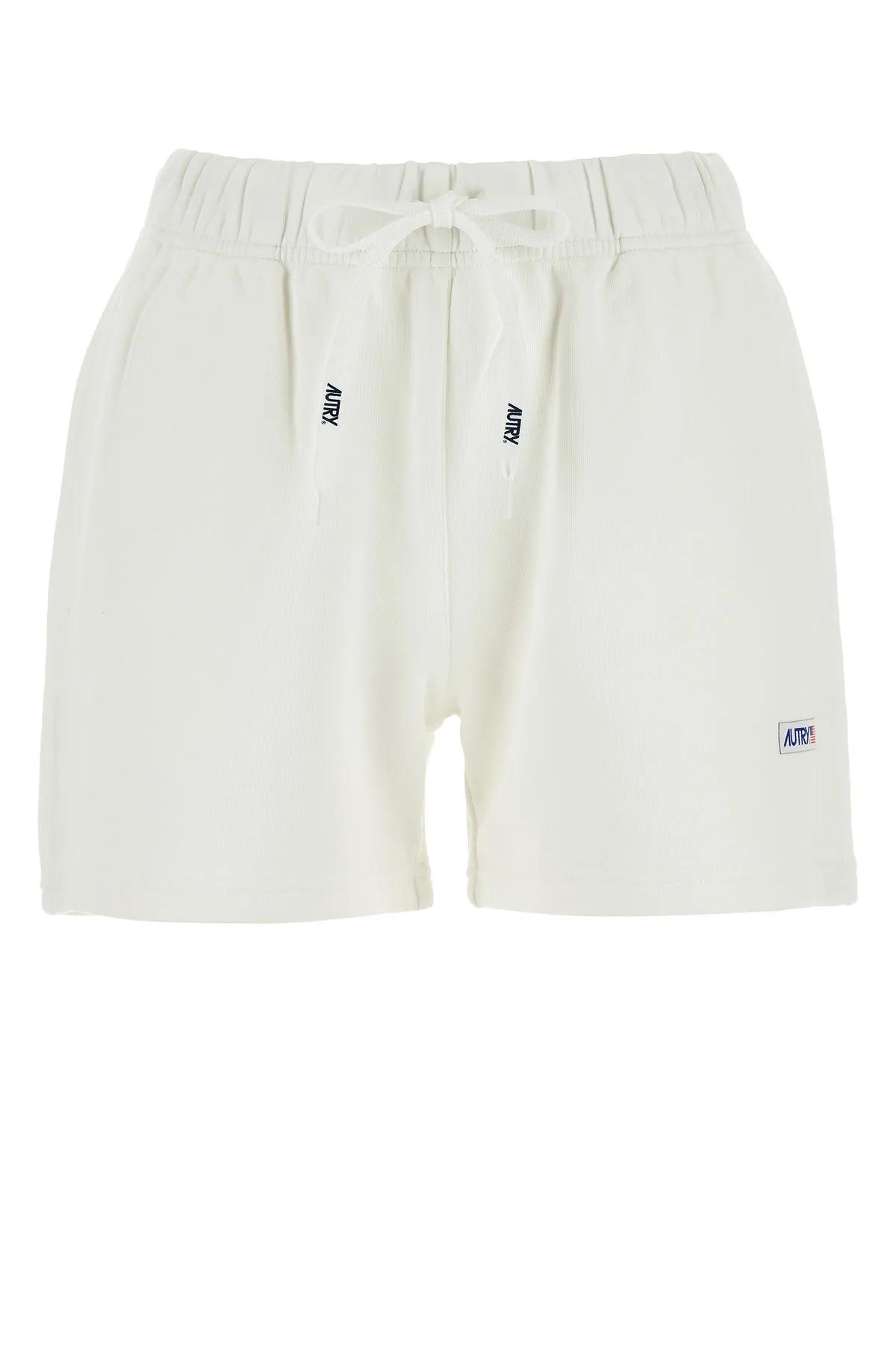 White Cotton Shorts