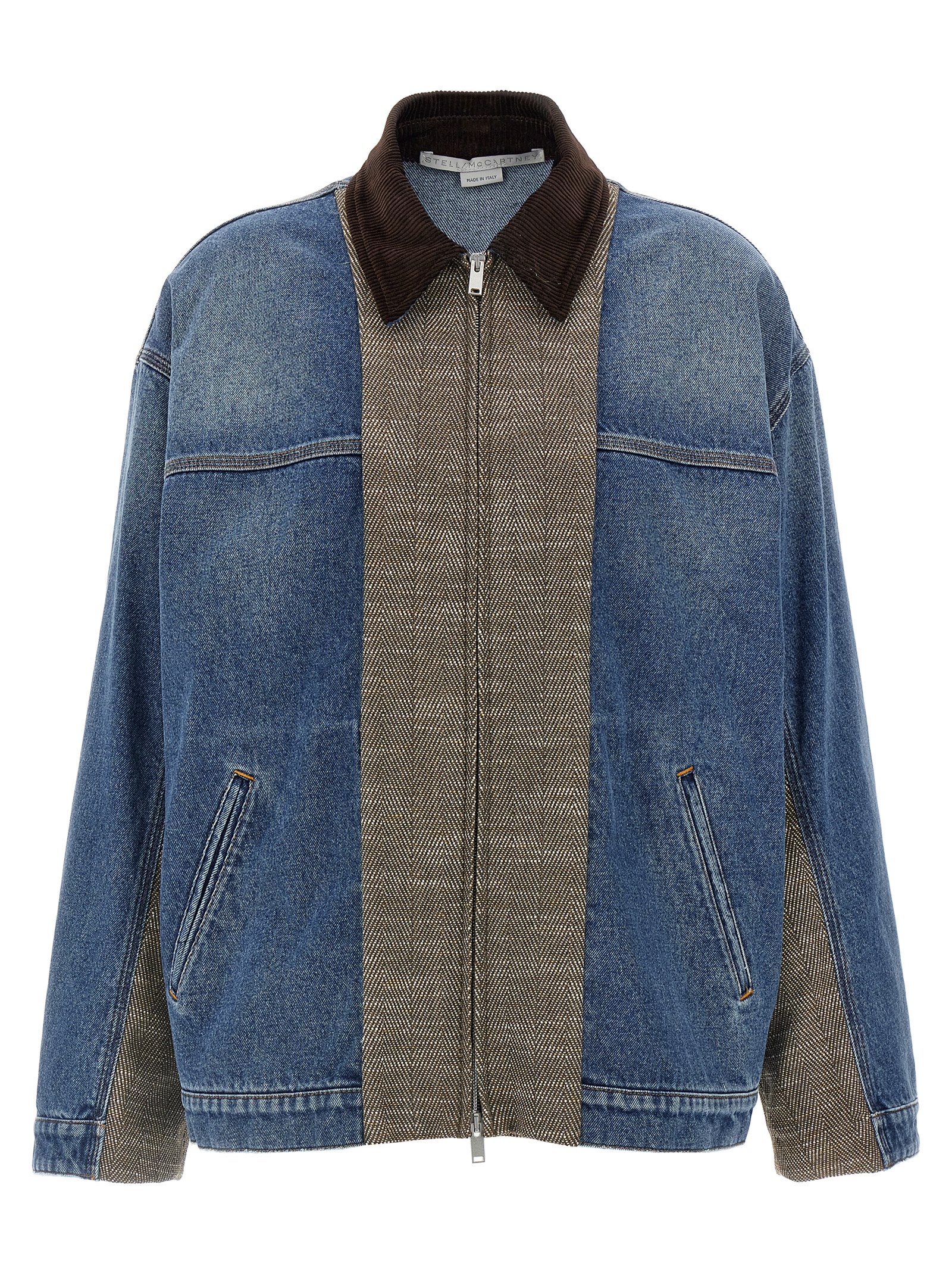 Tweed Insert Denim Jacket