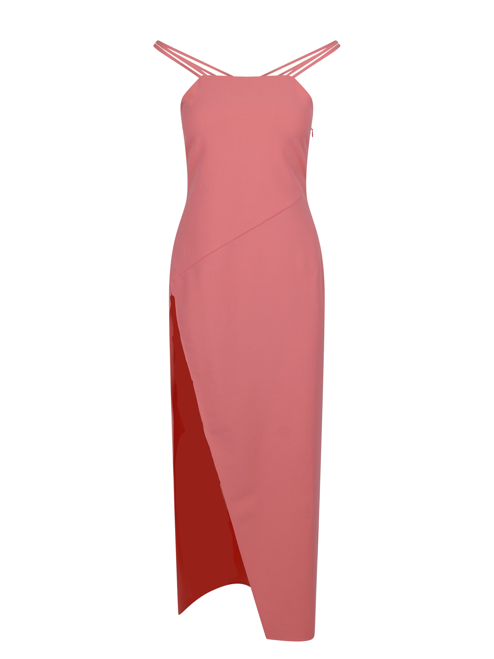 Fujiko Double-strap Asymmetric Midi Dress