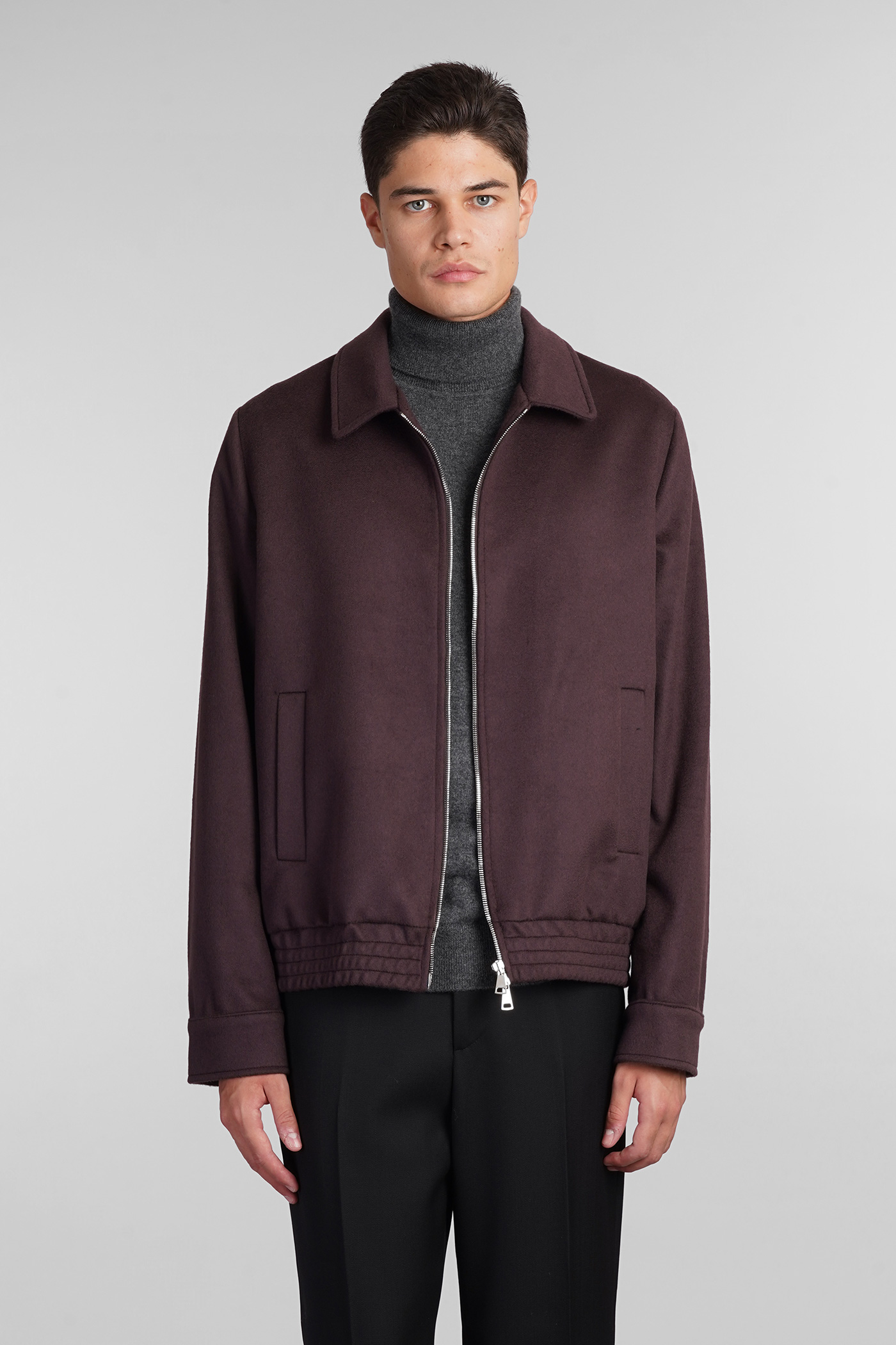 Polov Casual Jacket In Viola Wool