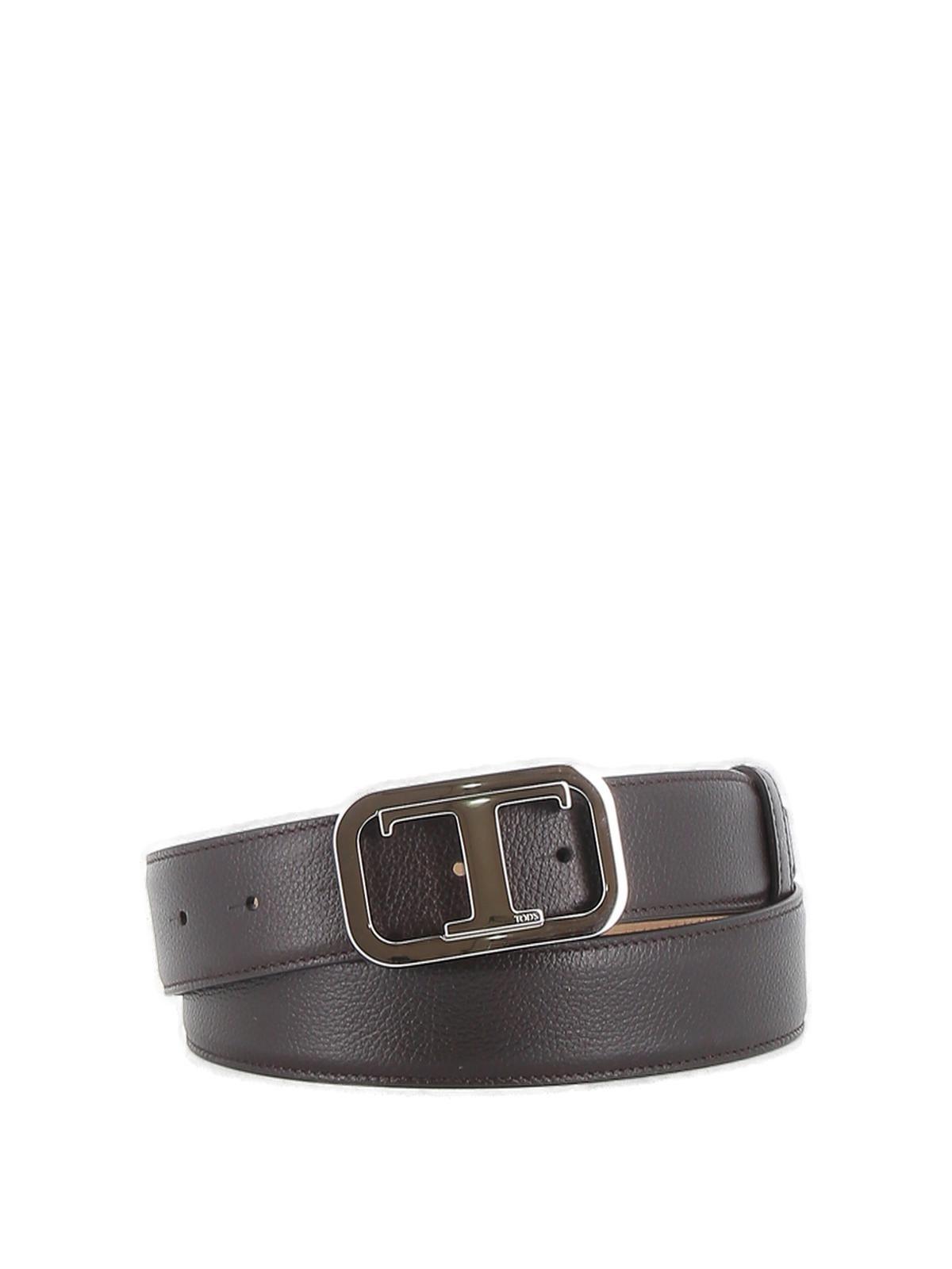 T Logo Plaque Buckle Belt