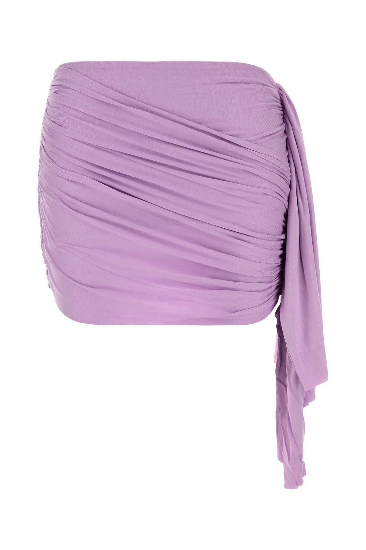 Lilac Stretch Viscose Oceano Mini Skirt