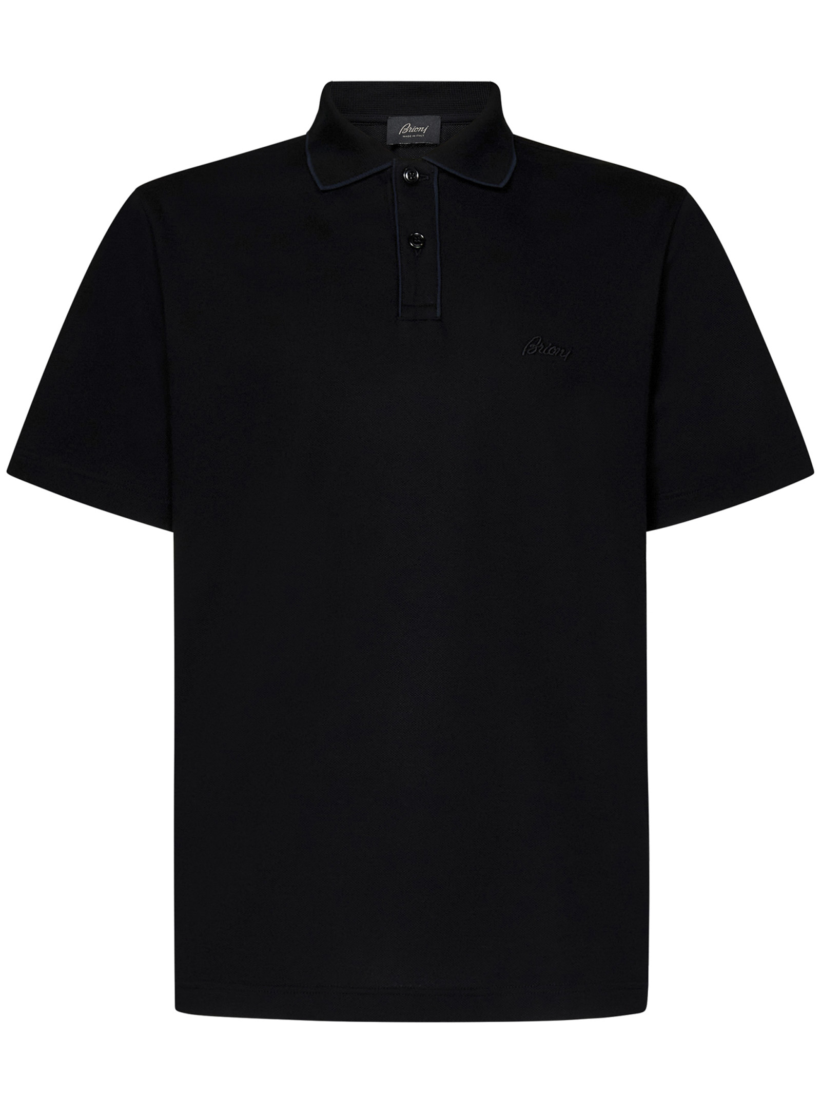 Black Cotton Polo Shirt