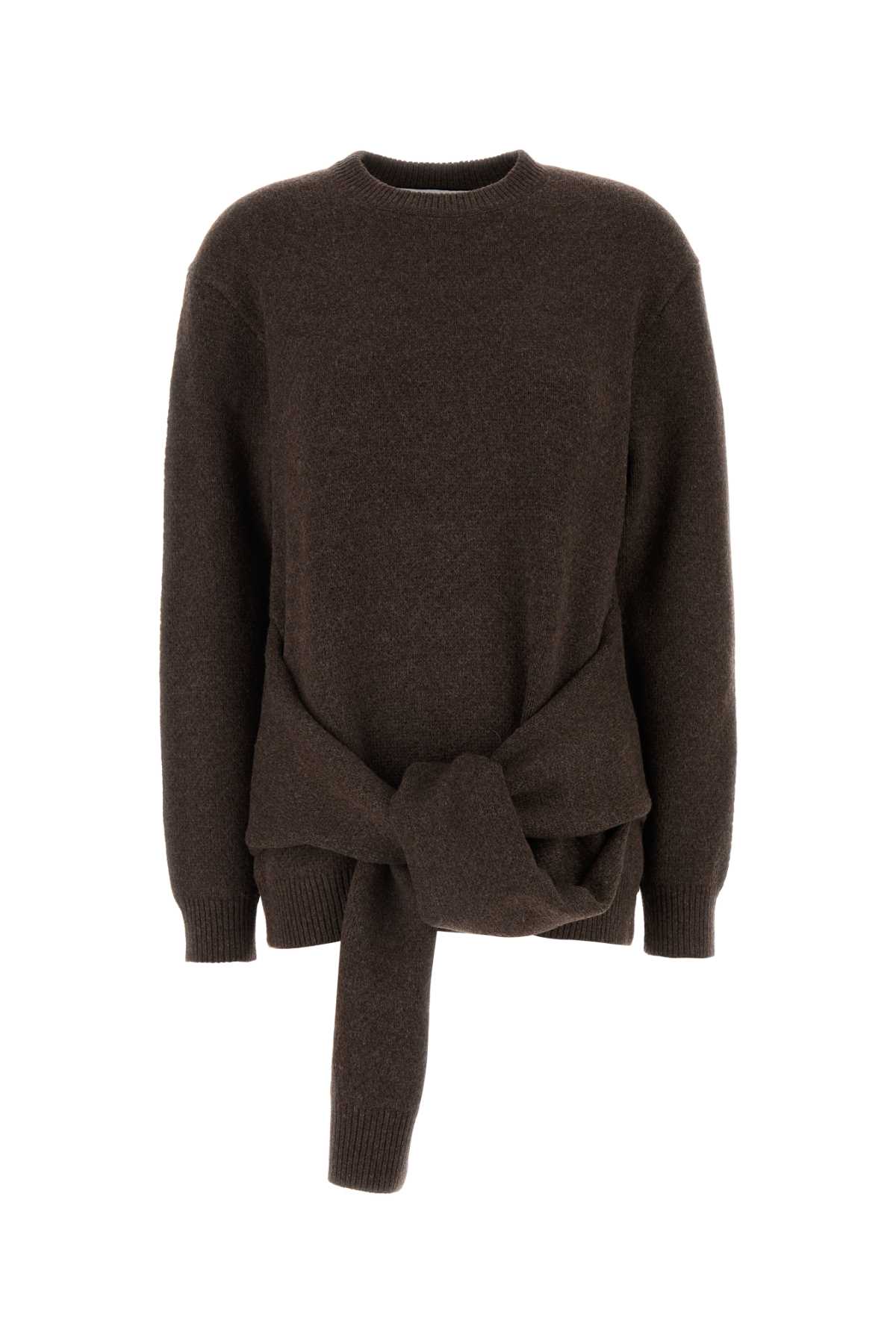 J.W. Anderson J. W. Anderson Melange Brown Nylon Blend Oversize Sweater