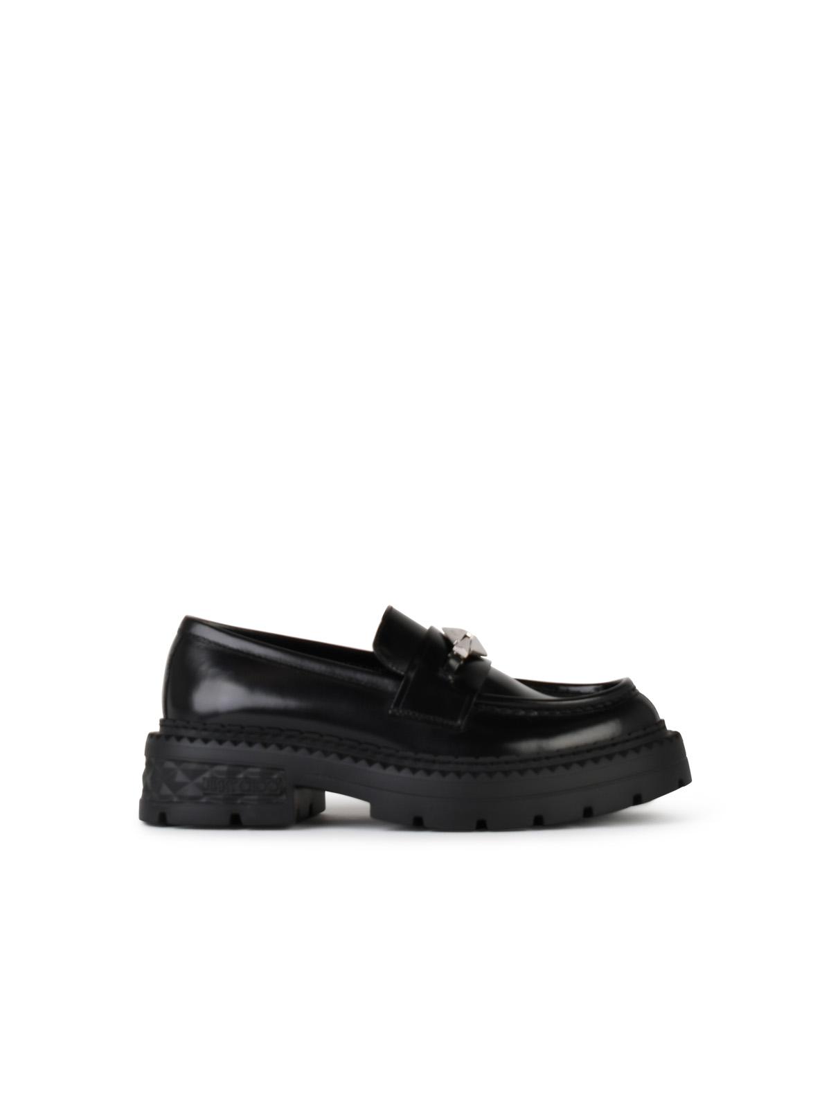 marlow Black Shiny Leather Loafers