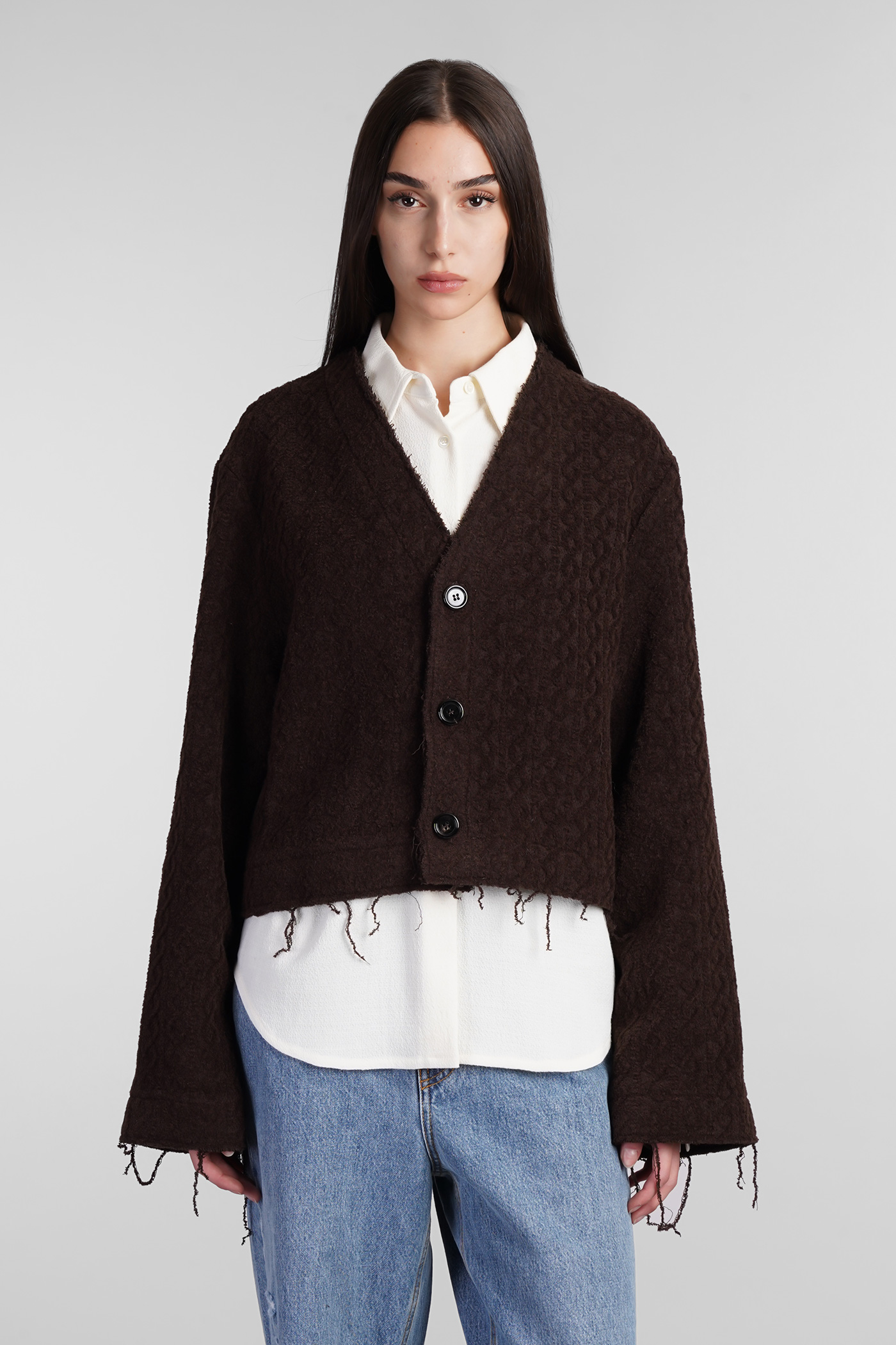 Wei Cardigan Cardigan In Brown Polyacrylic