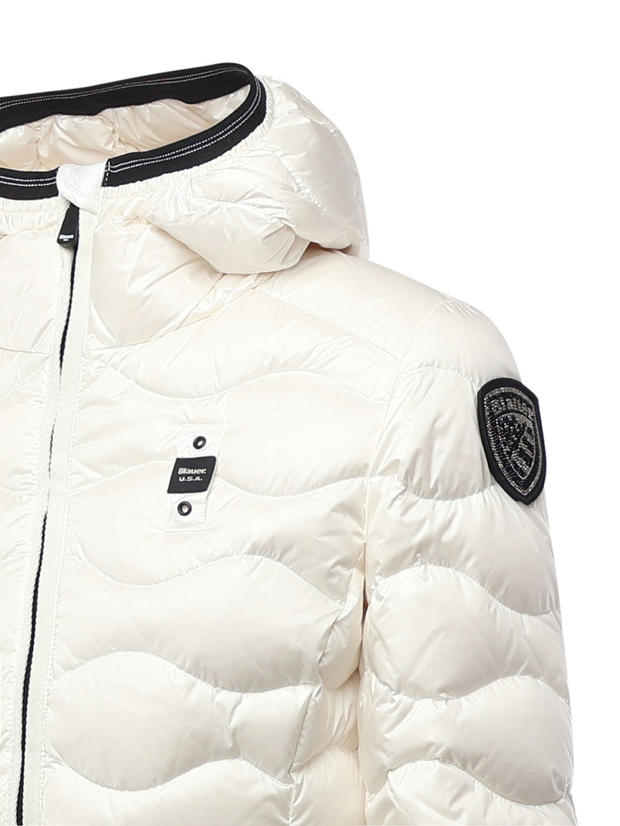 BLAUER WAVE PATTERN DOWN JACKET CAMELIA