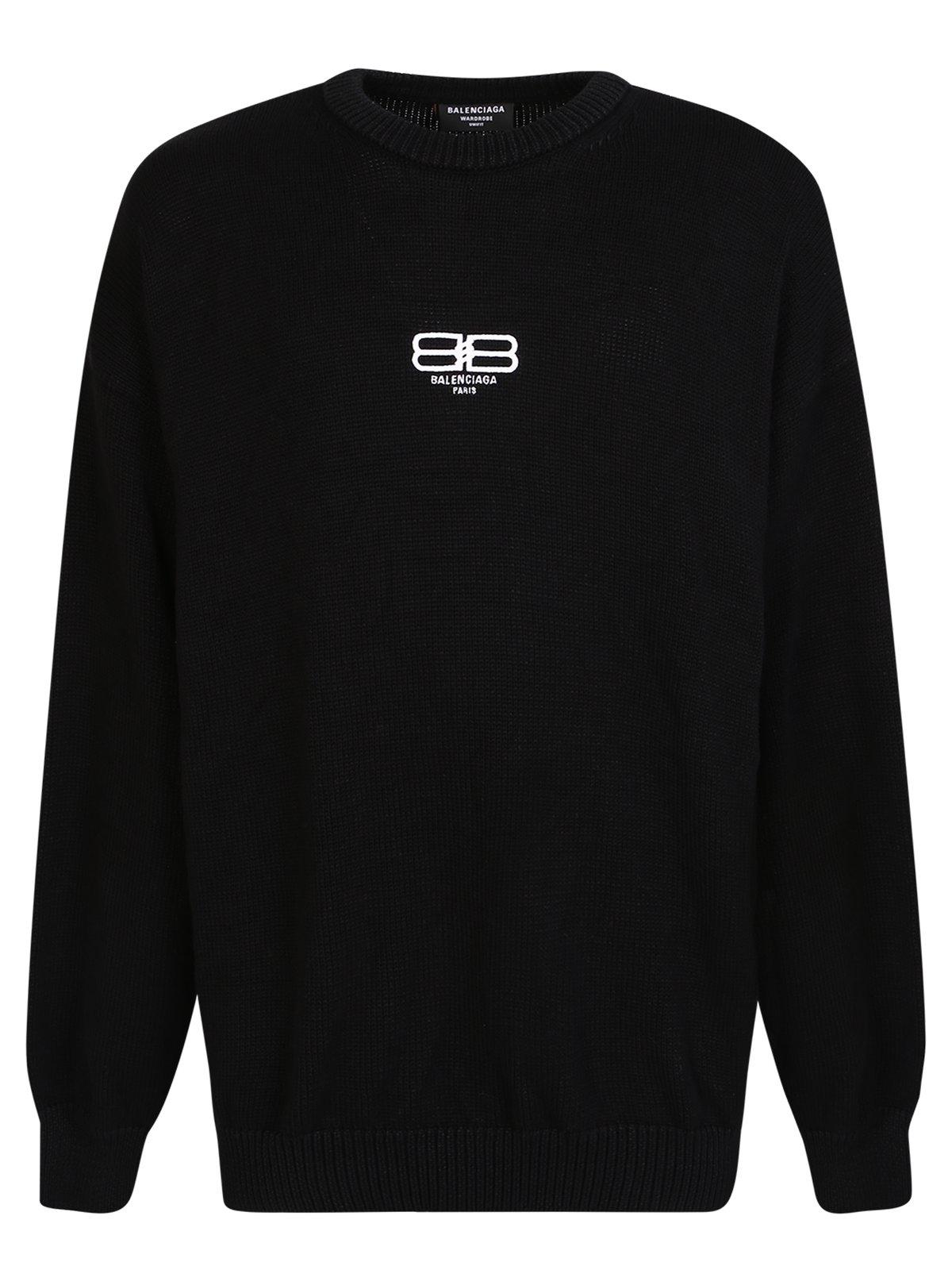 Logo Embroidered Knit Jumper