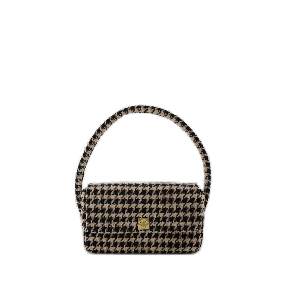 Nico Houndstooth Logo-engraved Shoulder Bag