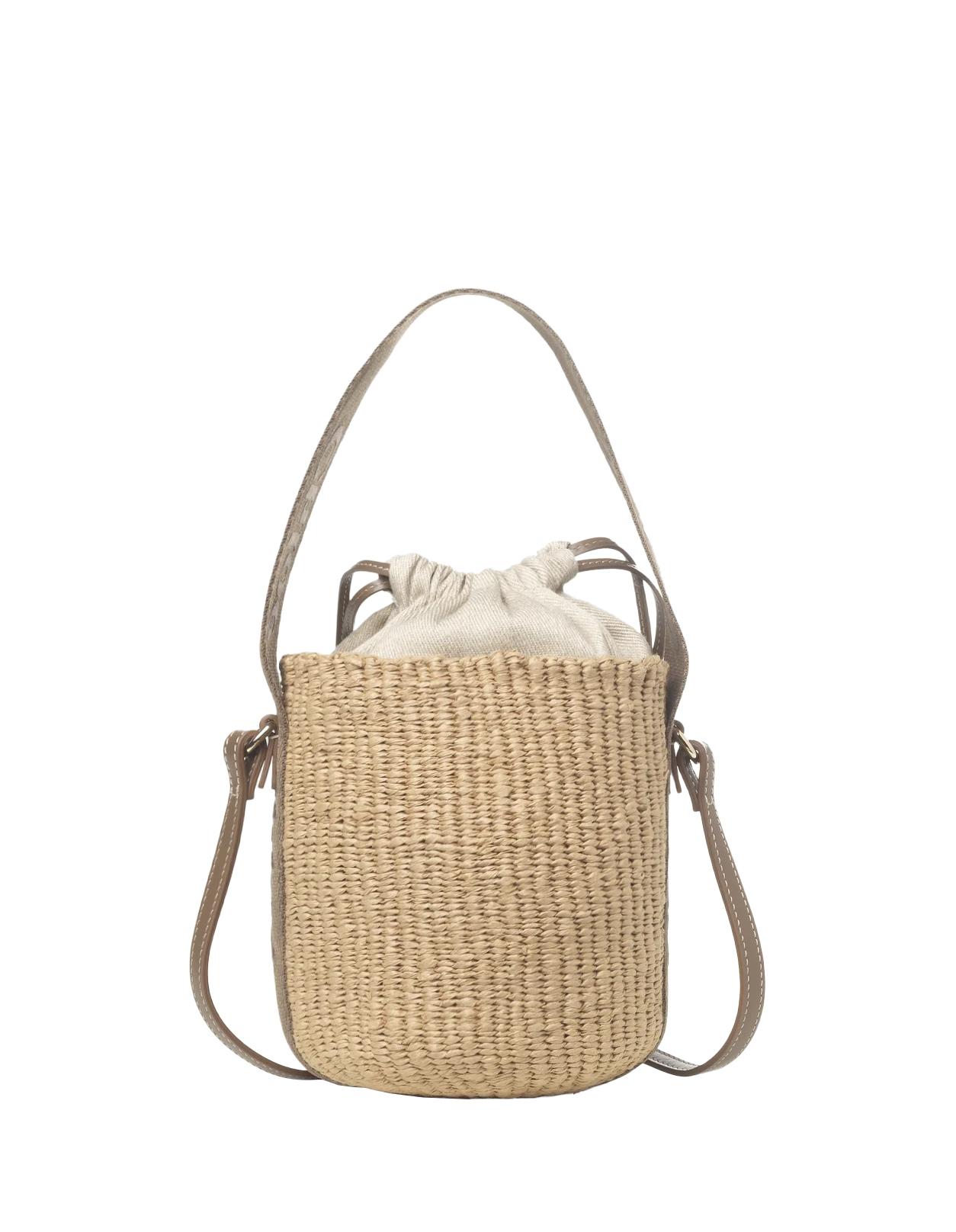 Chloé Dark Nut Paper Small Basket Bag