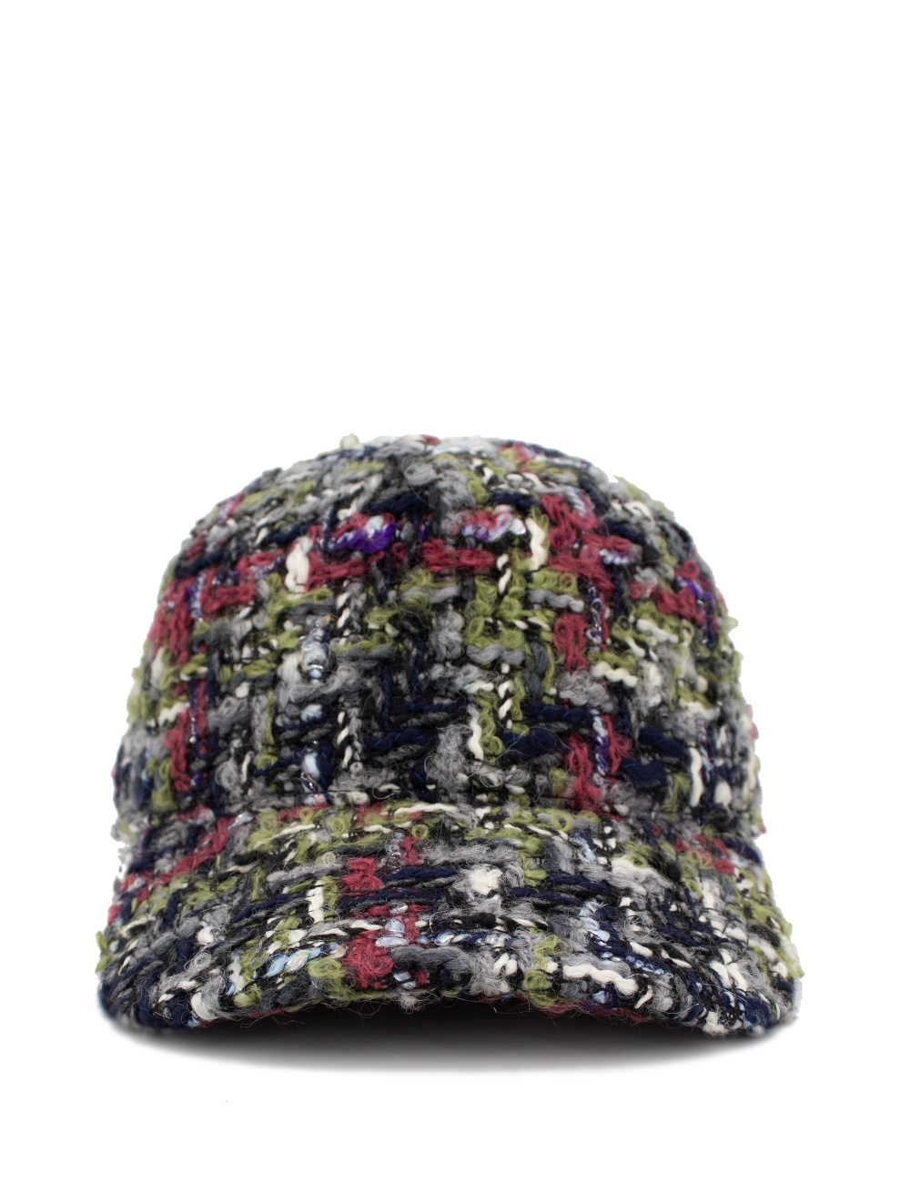 Multicoloured Wool Blend Bouclé Baseball Hat