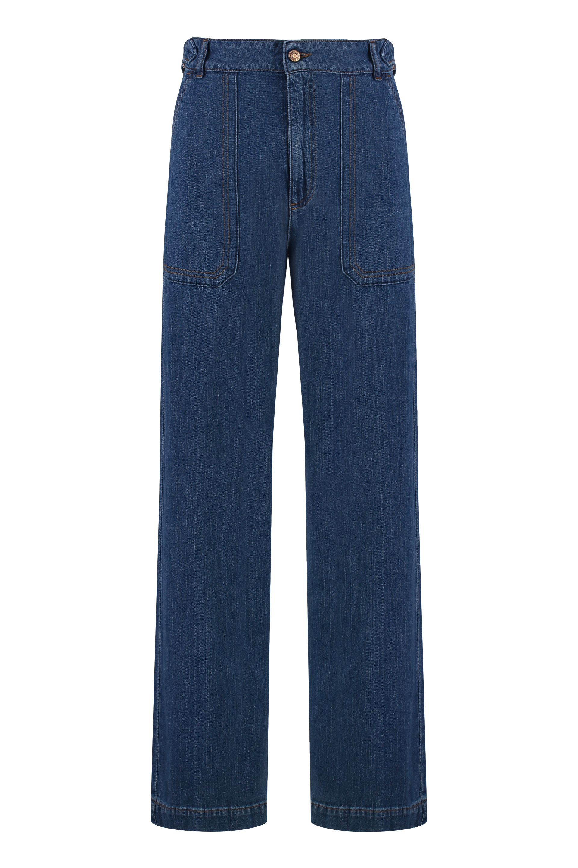 See by Chloé Cotton-linen Trousers