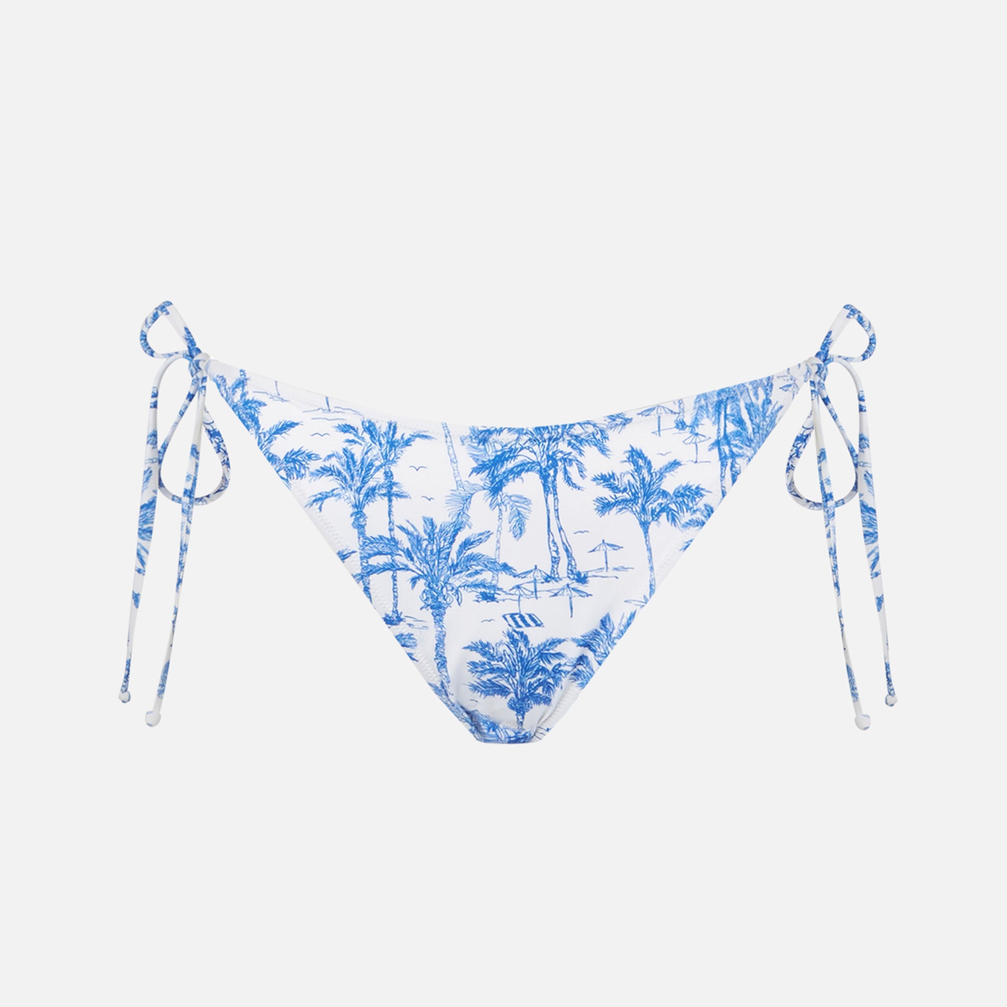 Woman Classic Swim Briefs Virgo With Toile De Jouy Print