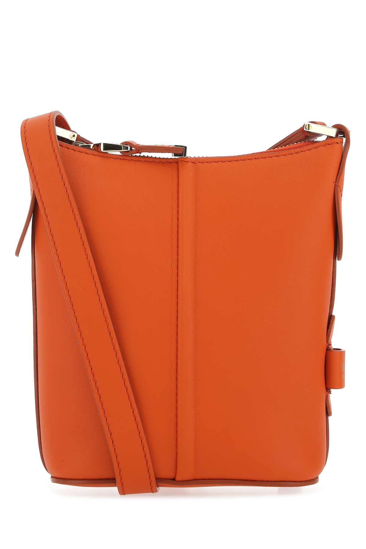 Orange Leather Riviers Crossbody Bag