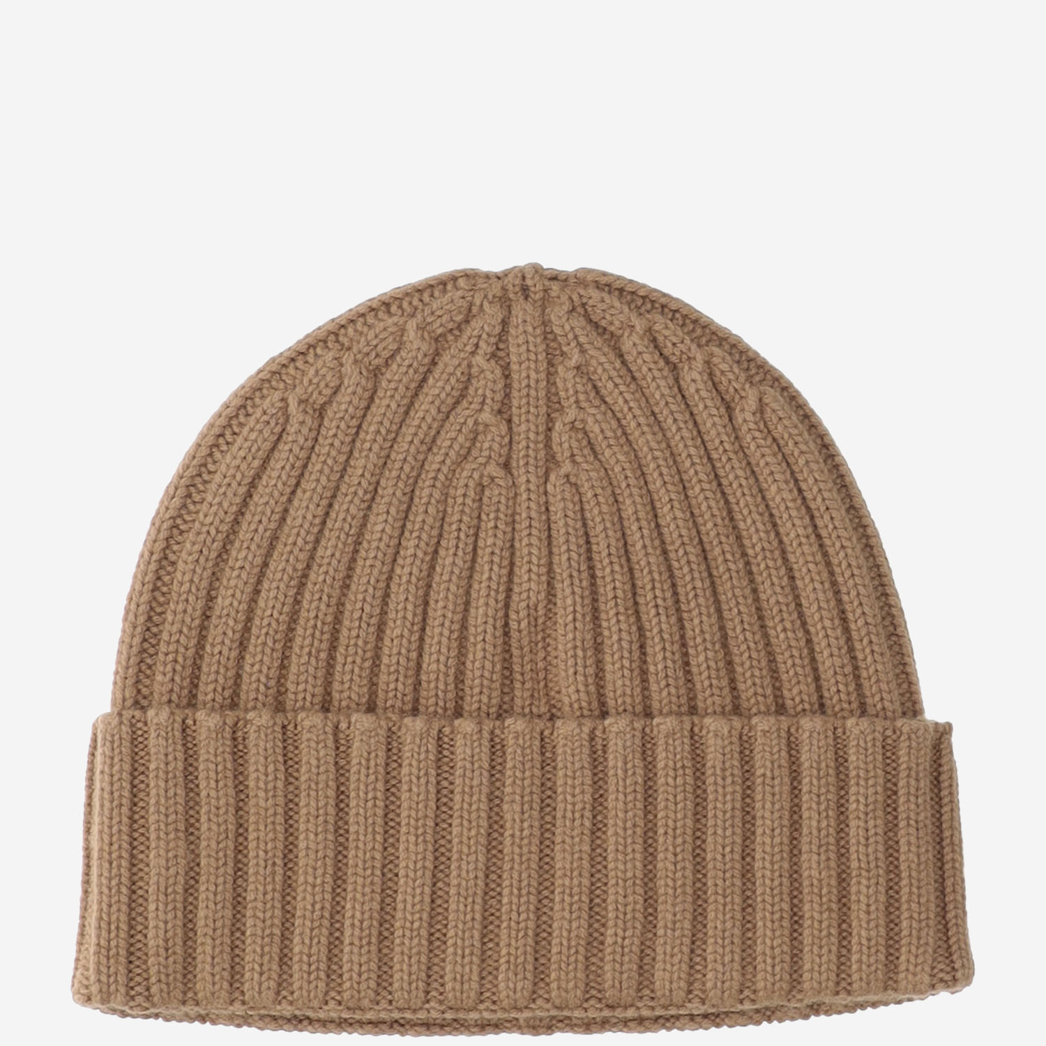 Mc2 Saint Barth Wool Blend Beanie With Logo In Brown