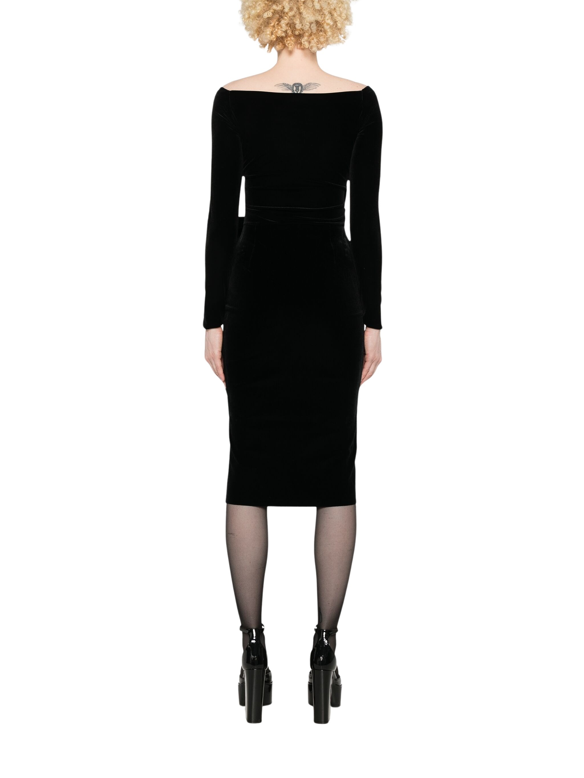 La Petit Robe Di Chiara Boni Silveria Velvet In Black